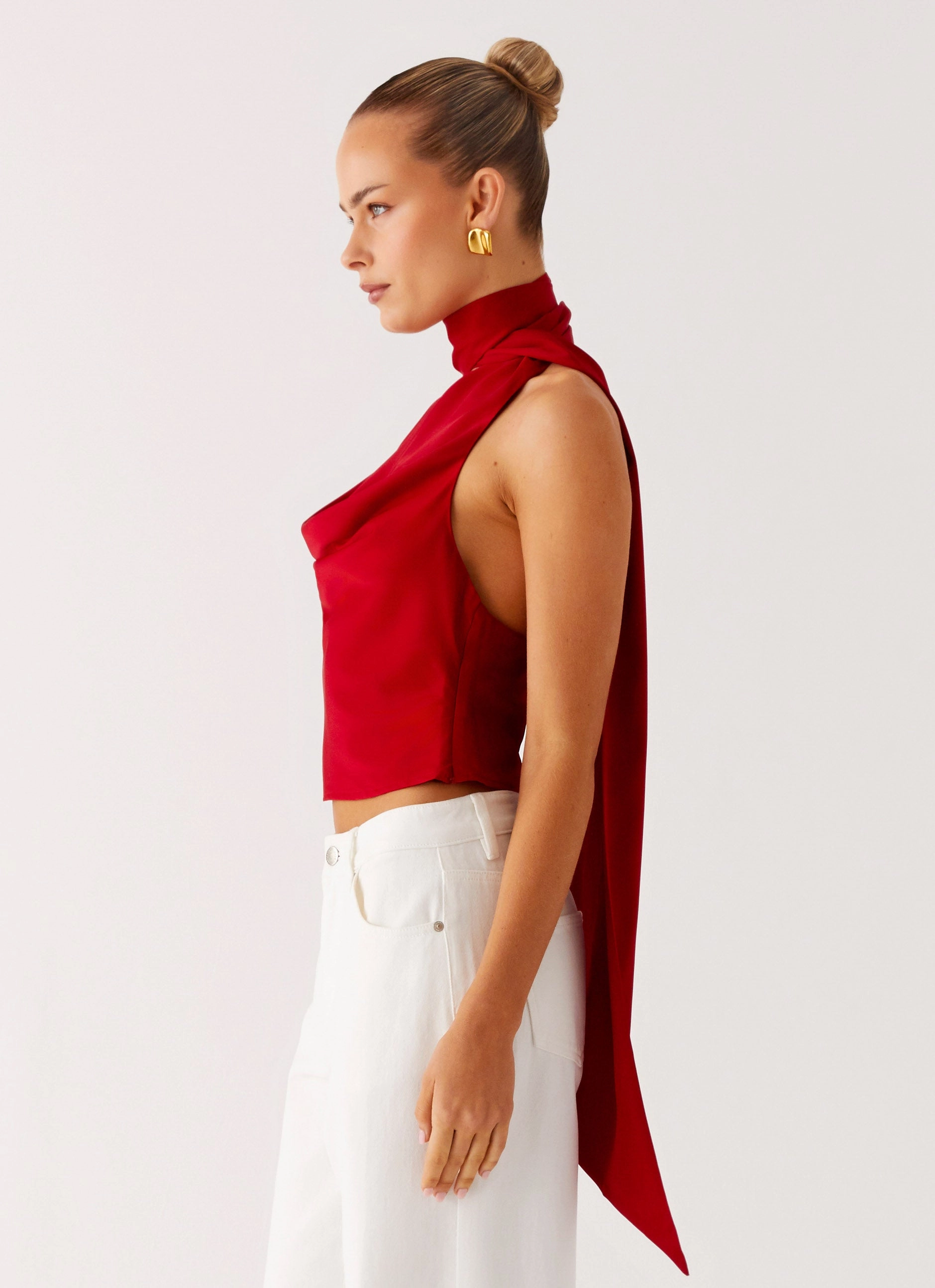 Catching Feelings Top - Red AntiBacterial Coating Sustainable Manufacturing Process