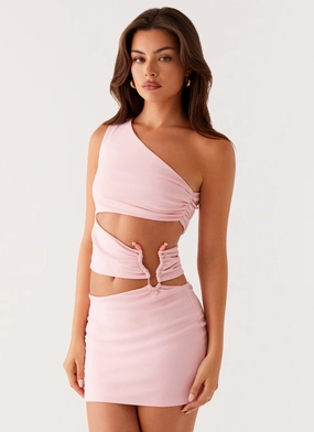 Timeless Line Malli Cut Out Mini Dress - Pink