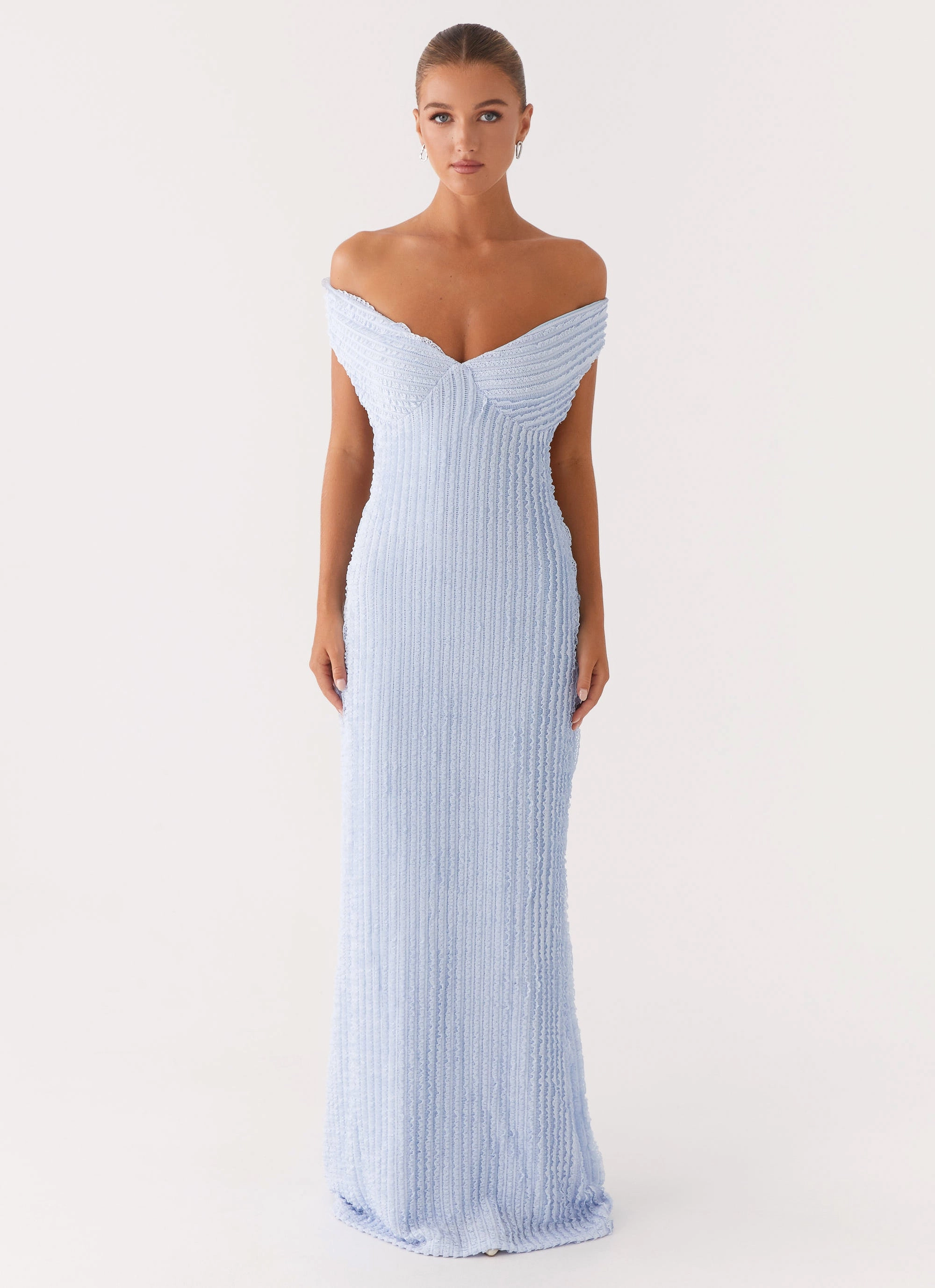Chantelle Maxi Dress - Blue Wrap Glow Everyday Look