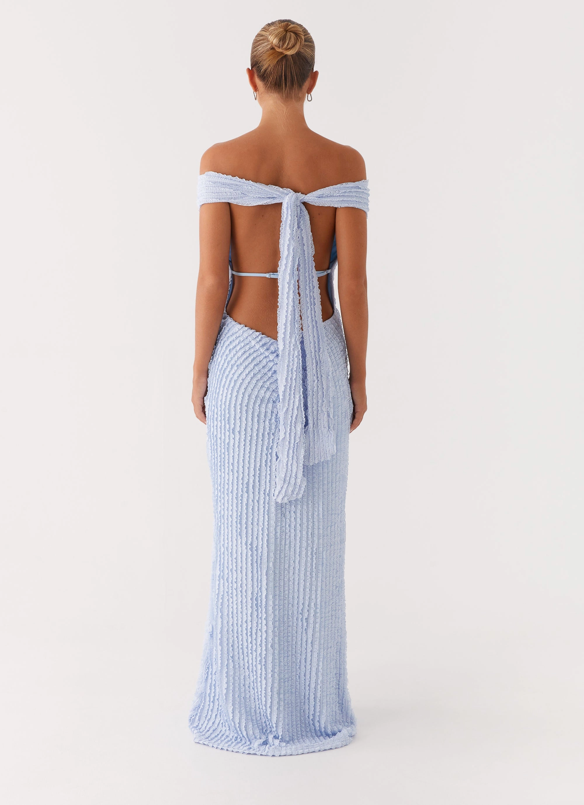 Chantelle Maxi Dress - Blue StretchableKnit Subtle Finish