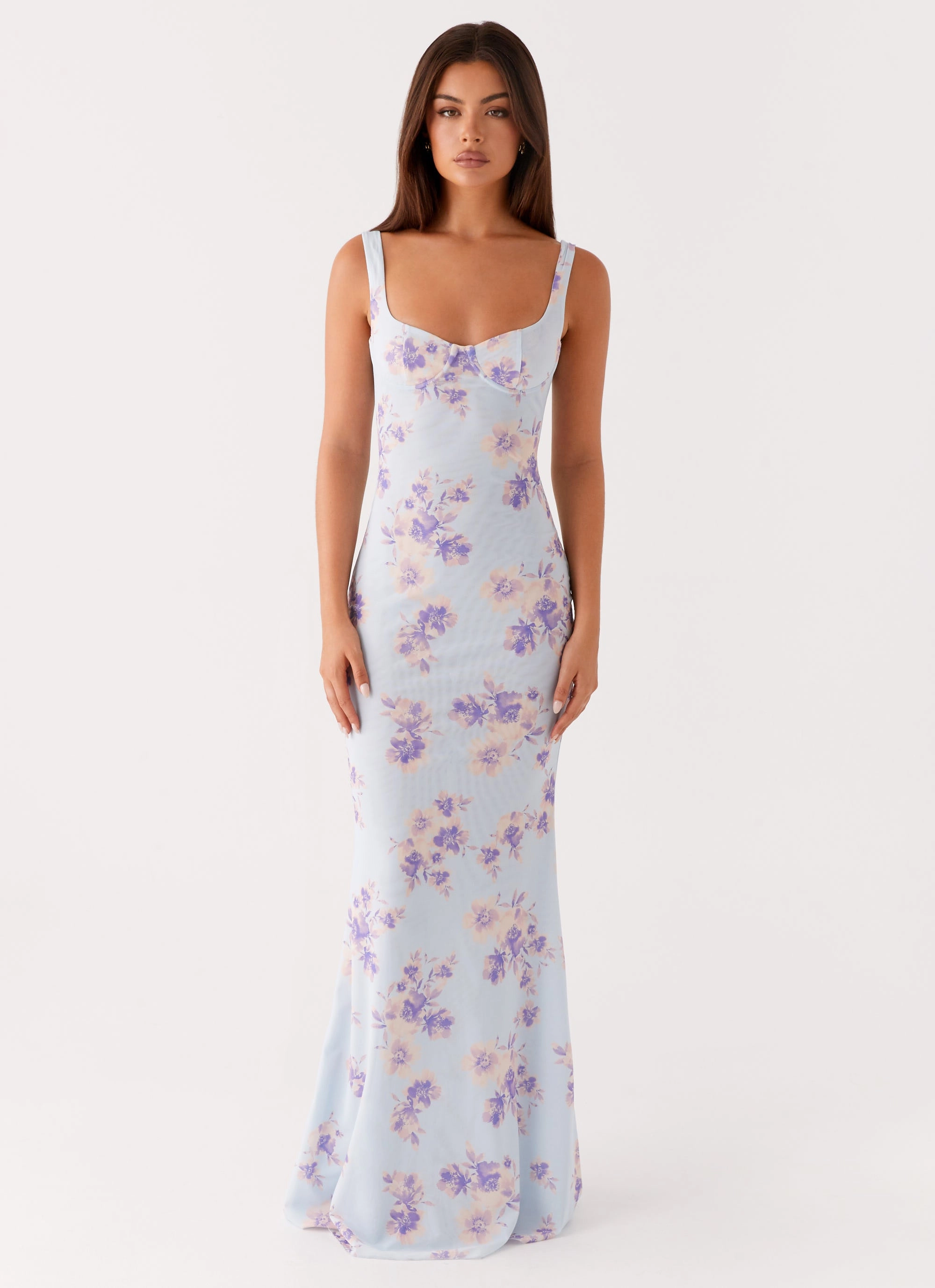 Crisp Detail Zip Ease Charity Maxi Dress - Print