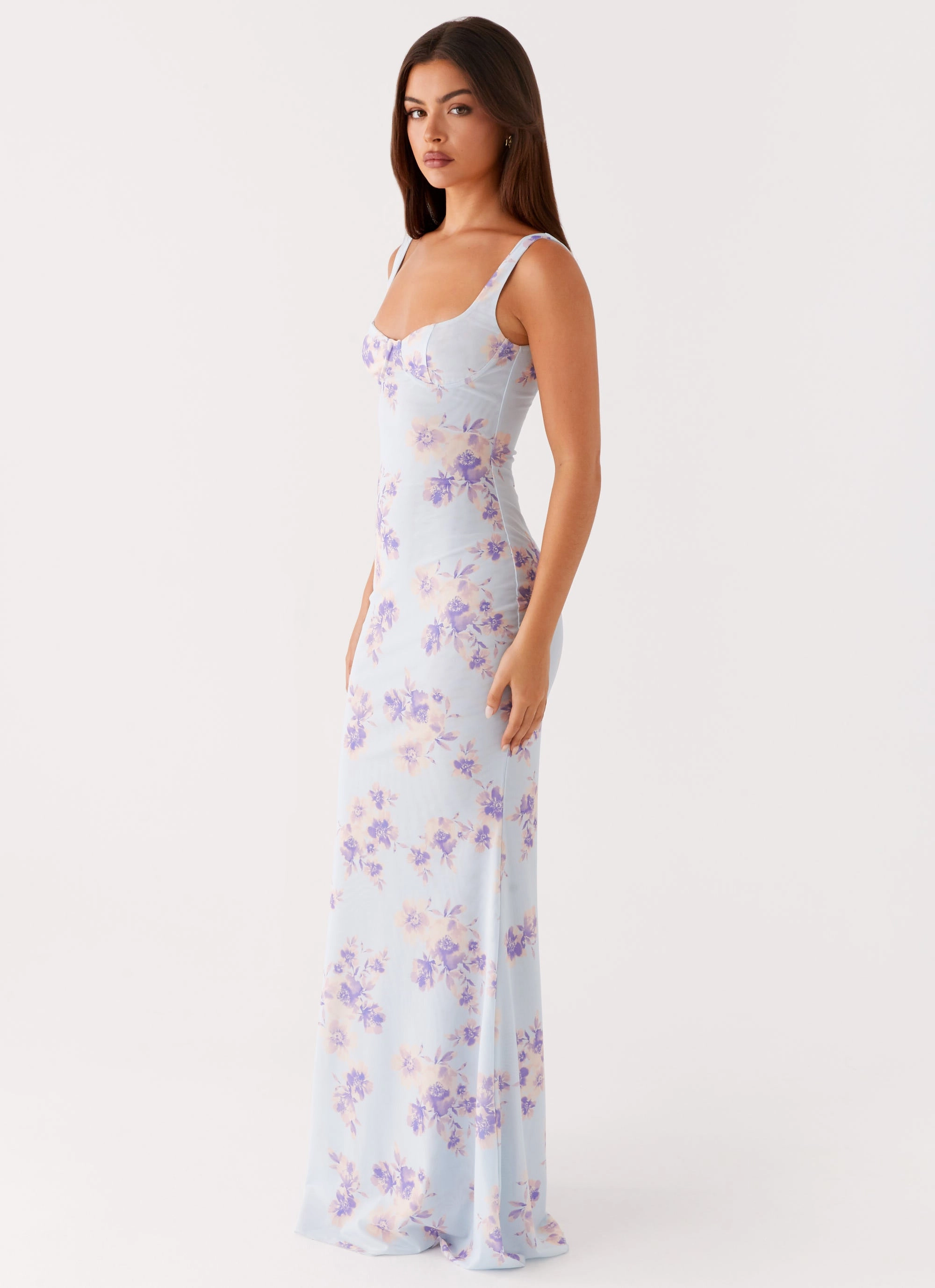 Delicate Mood Simple Bow Charity Maxi Dress - Print