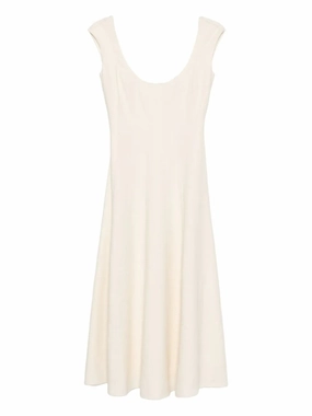 Plus Fit Calm Finish Charlotte Dress in Ecru