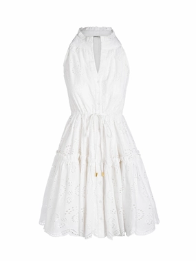 Charlotte Dress In Fresh White Eyelet Smart and Elegant