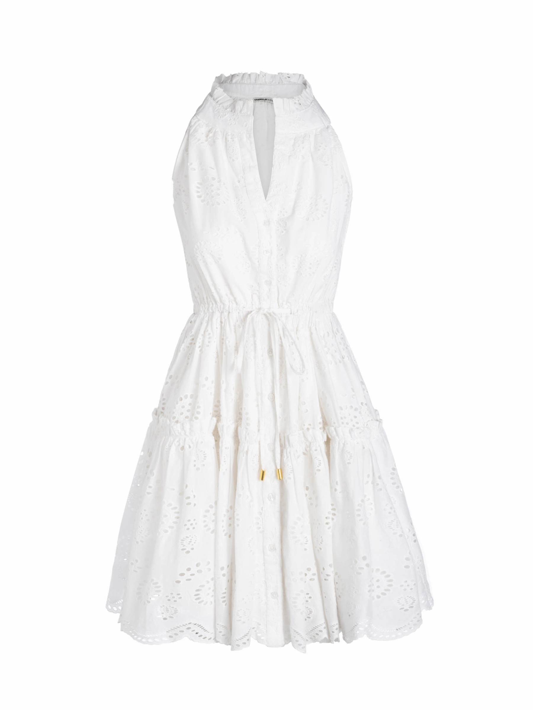 Charlotte Dress In Fresh White Eyelet Timeless Look Minimal Core