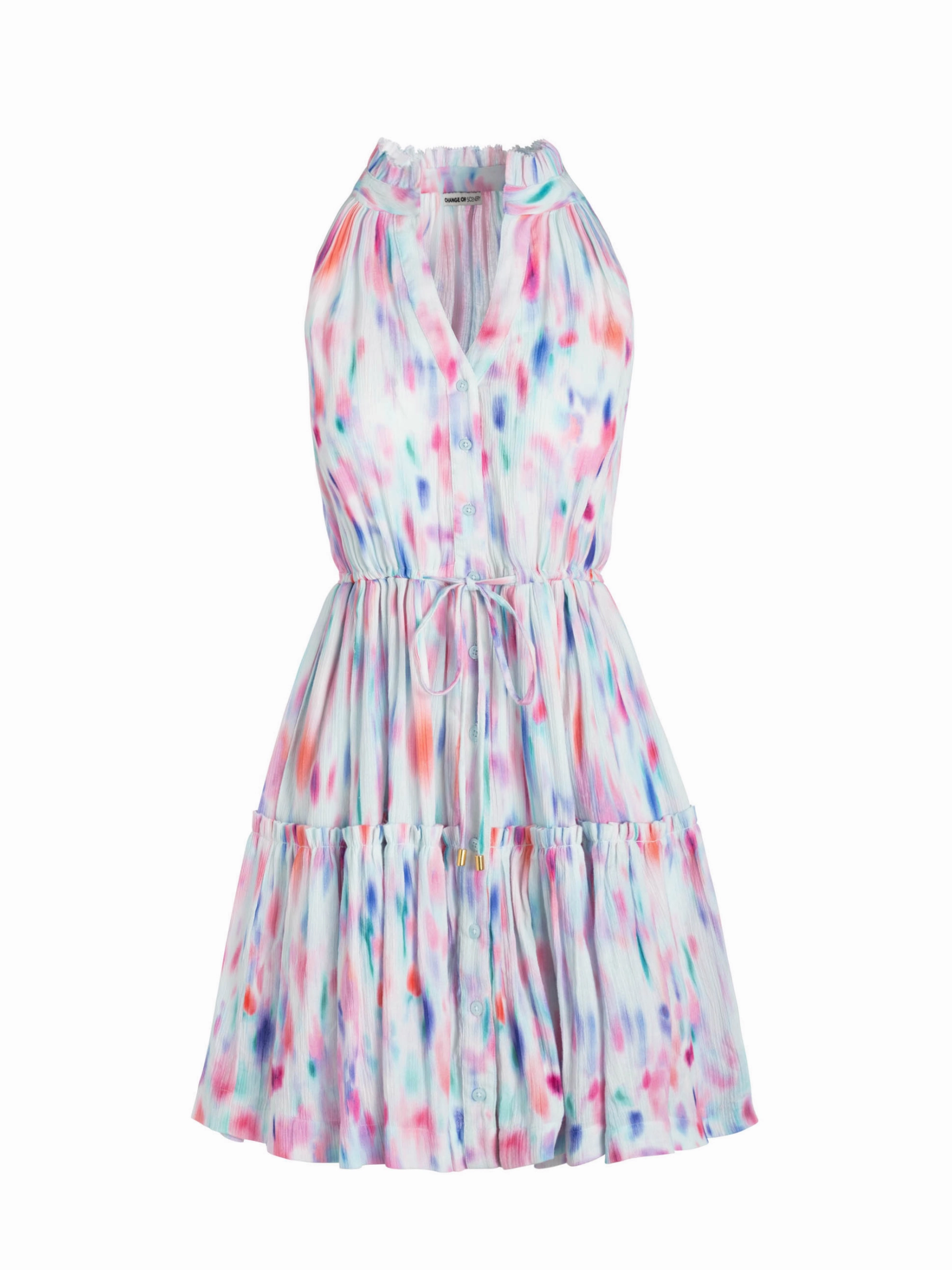 Charlotte Dress In Hazy Ikat Seafoam Casual Style Wear Walk Grace