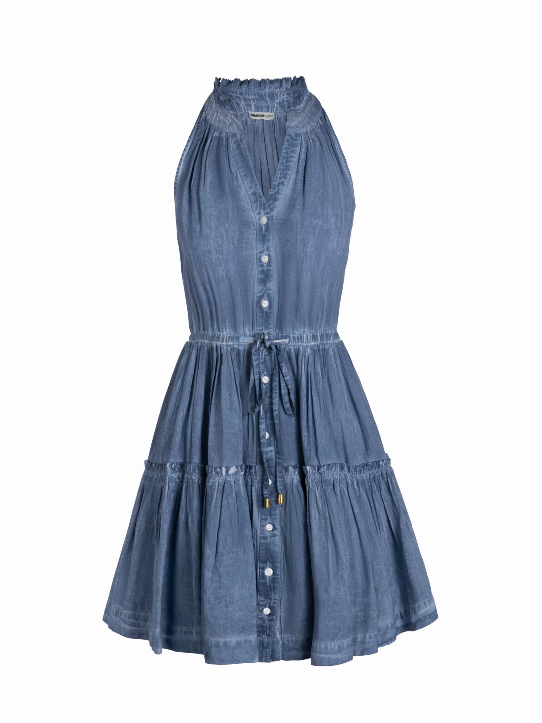 Soft Flow Charlotte Dress In Stonewash
