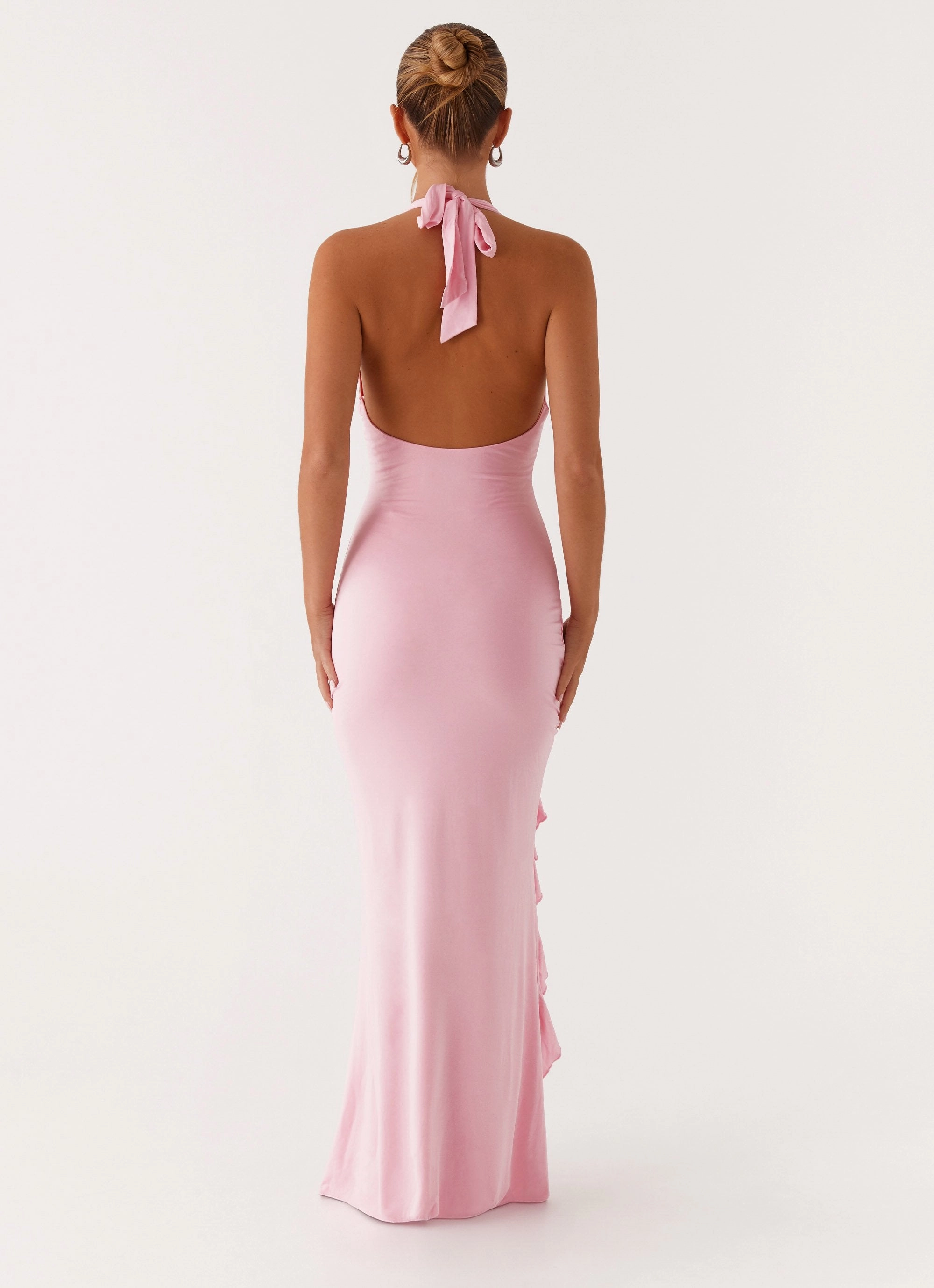 Solid-color Charmed By You Maxi Dress - Pink