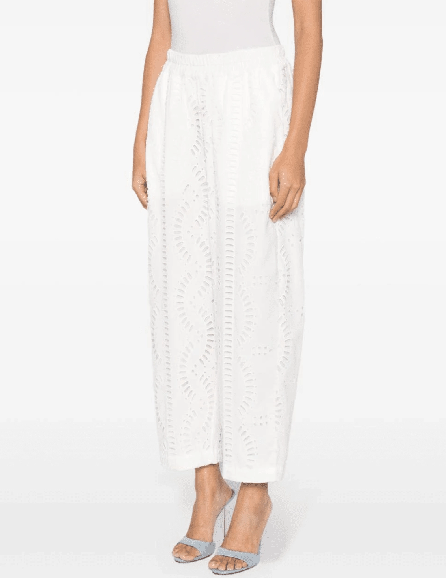 Charo Ruiz Lya Eyelet Unisex Trouser DurablePolyester HypoallergenicMaterial