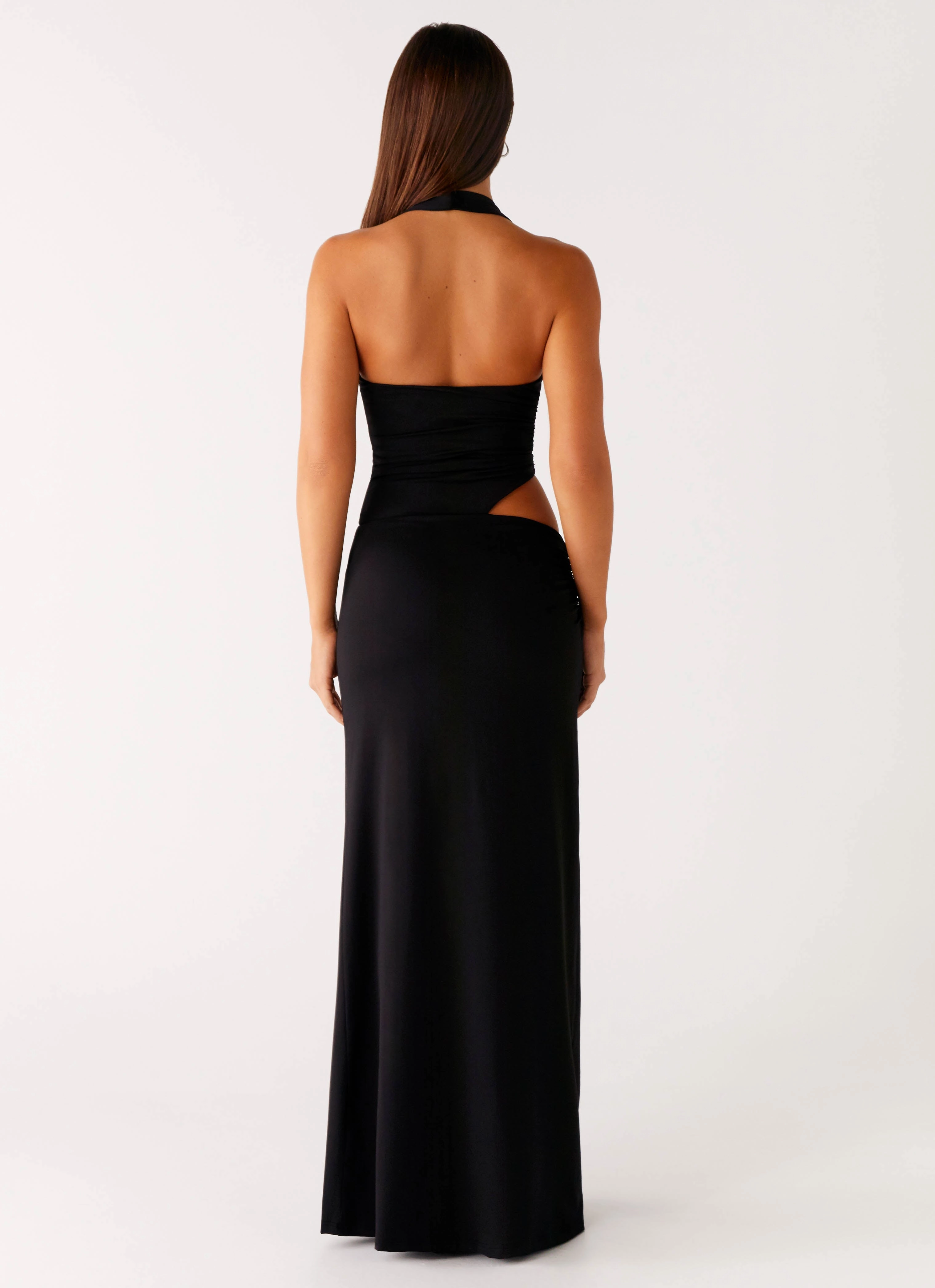 Chella Maxi Dress - Black High Waist