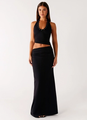 Dainty Finish Chella Maxi Dress - Black