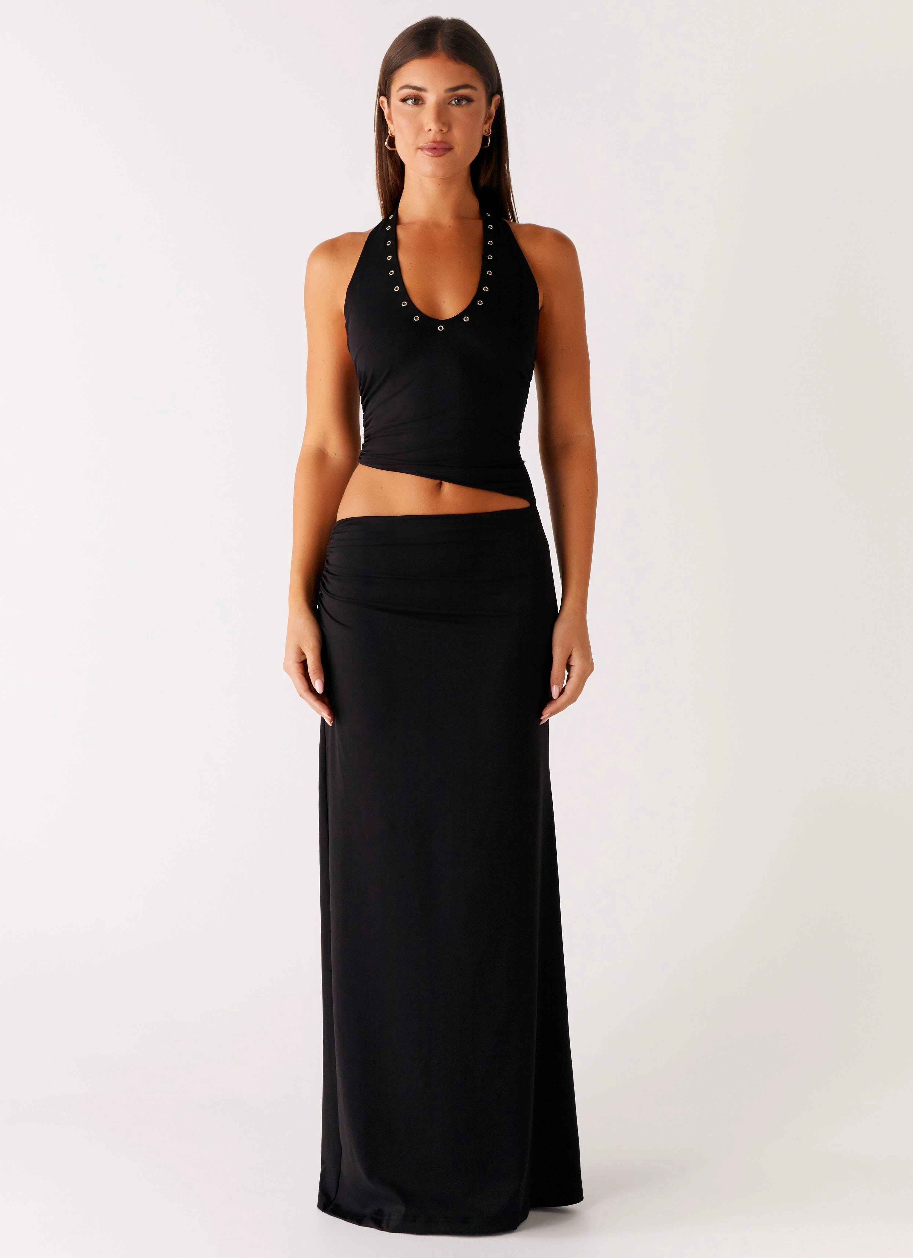 Work Option Evening Glow Chella Maxi Dress - Black