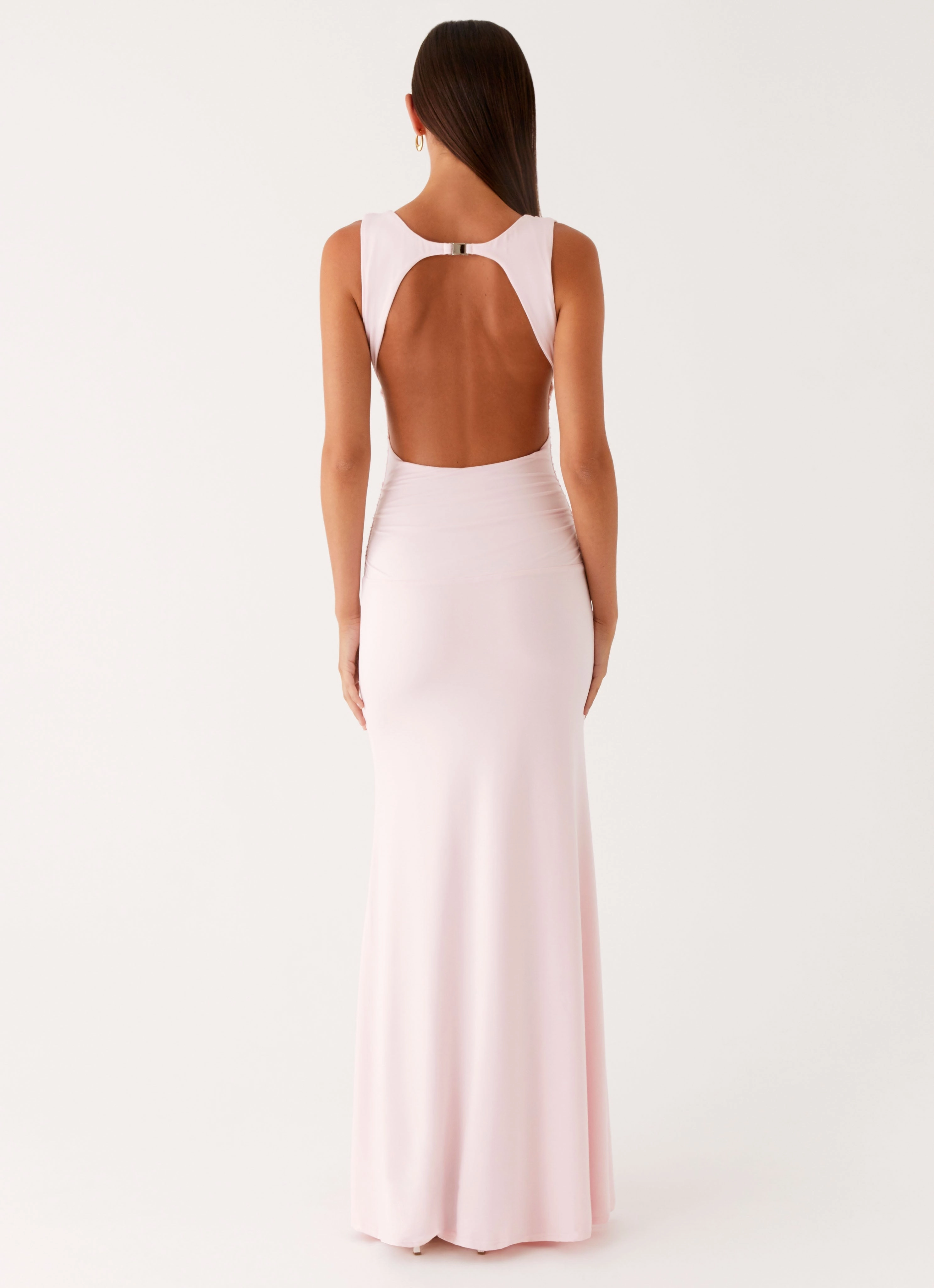 Cherry Sky Maxi Dress - Baby Pink Hand-Wash Classic Layering