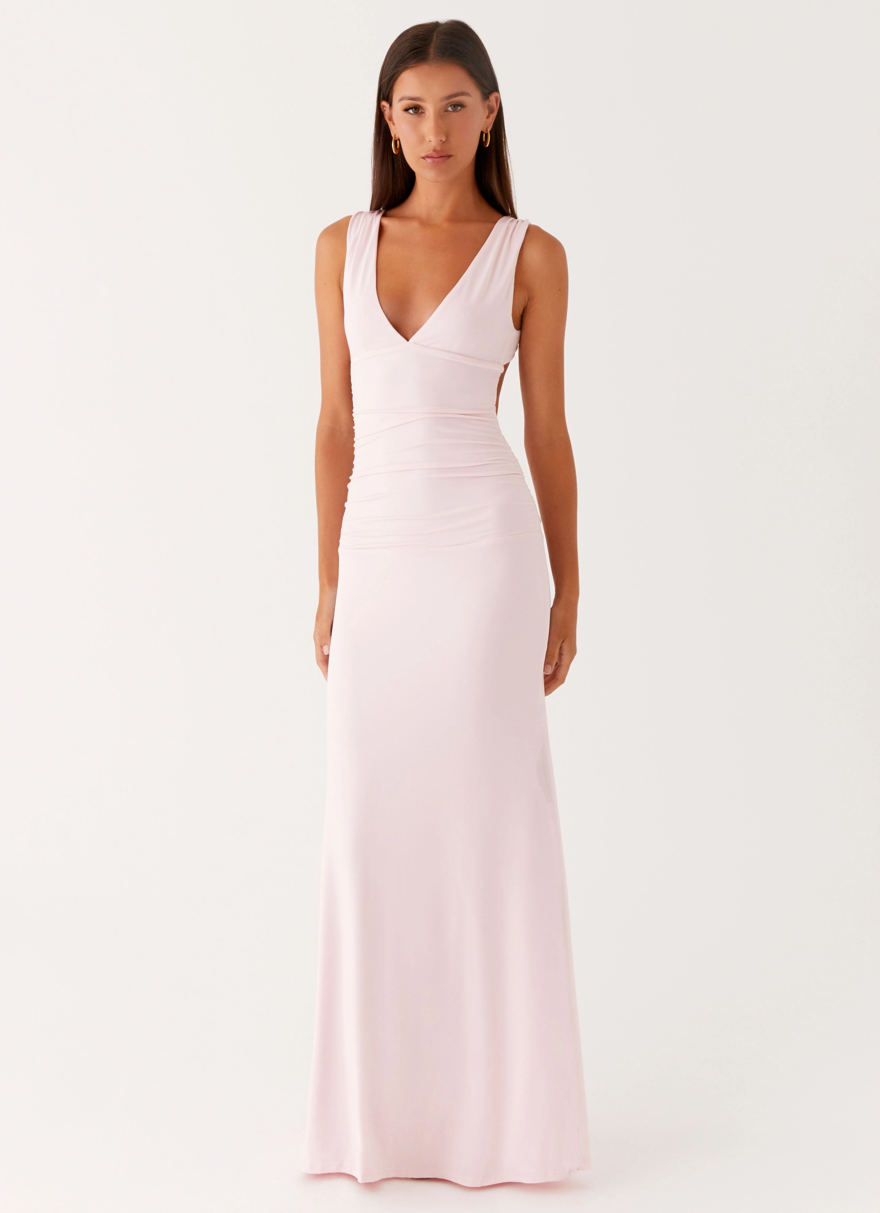 Cherry Sky Maxi Dress - Baby Pink AntiFrayEdging Tall Fit