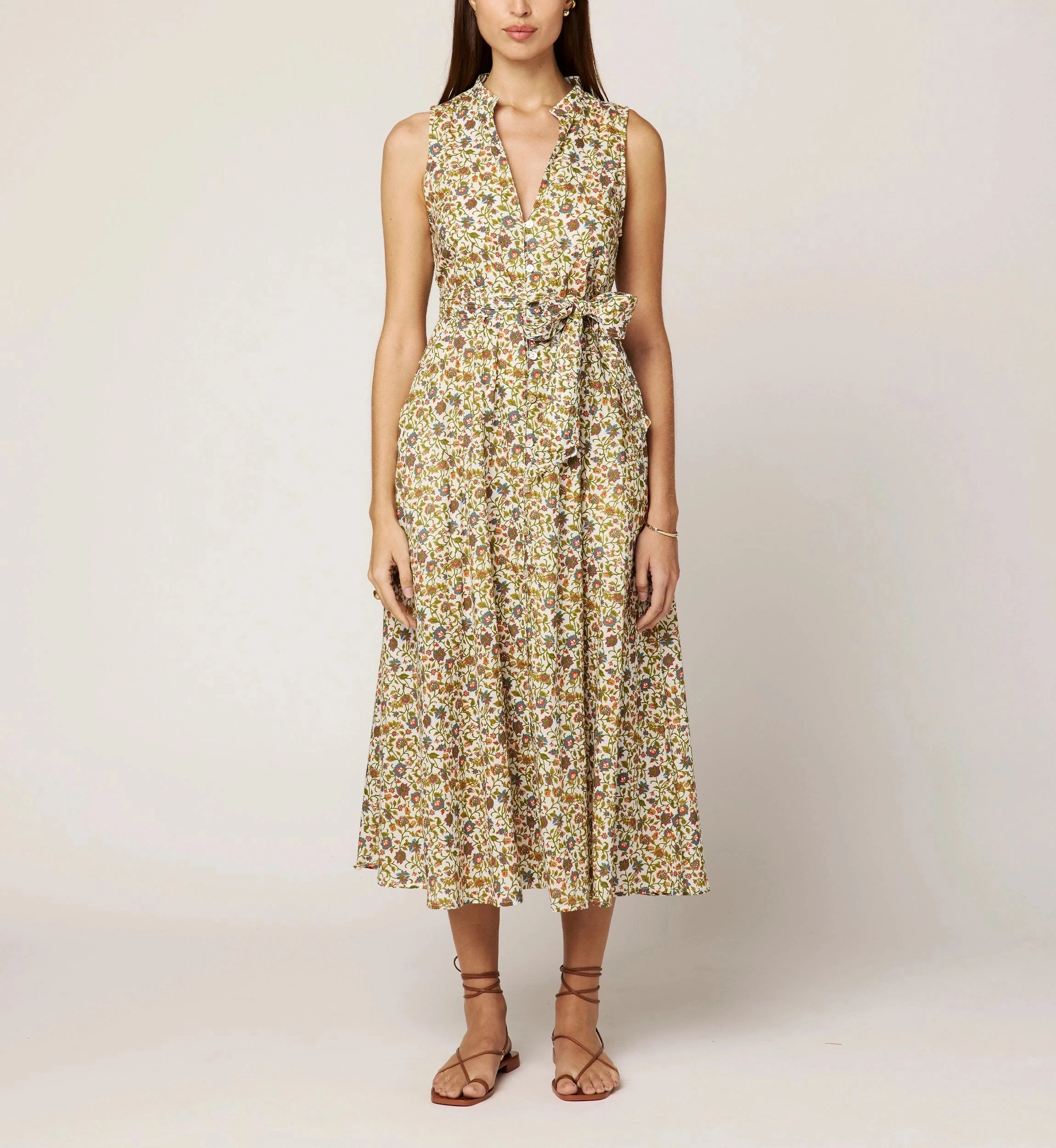 Bound Seam Edges ThermalRegulationLayer Cheyenne Midi Dress | Viti Flora