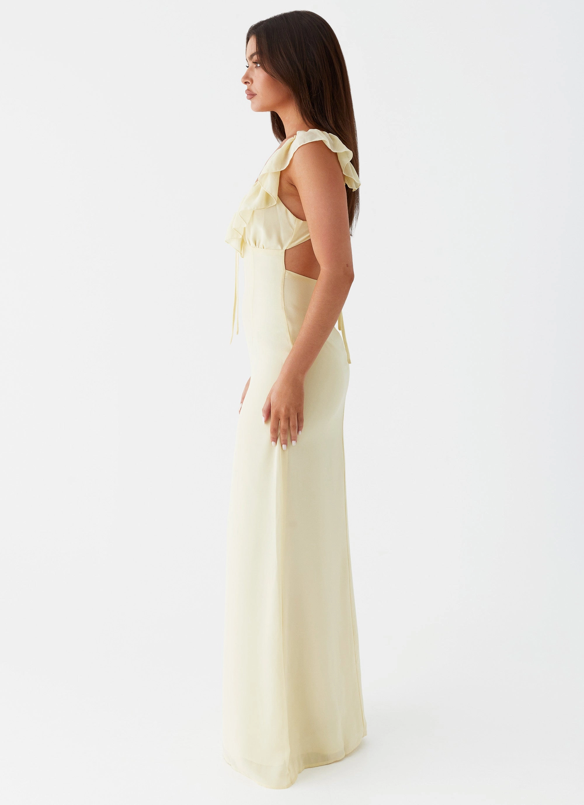 Silvie Maxi Dress - Yellow Subtle Texture