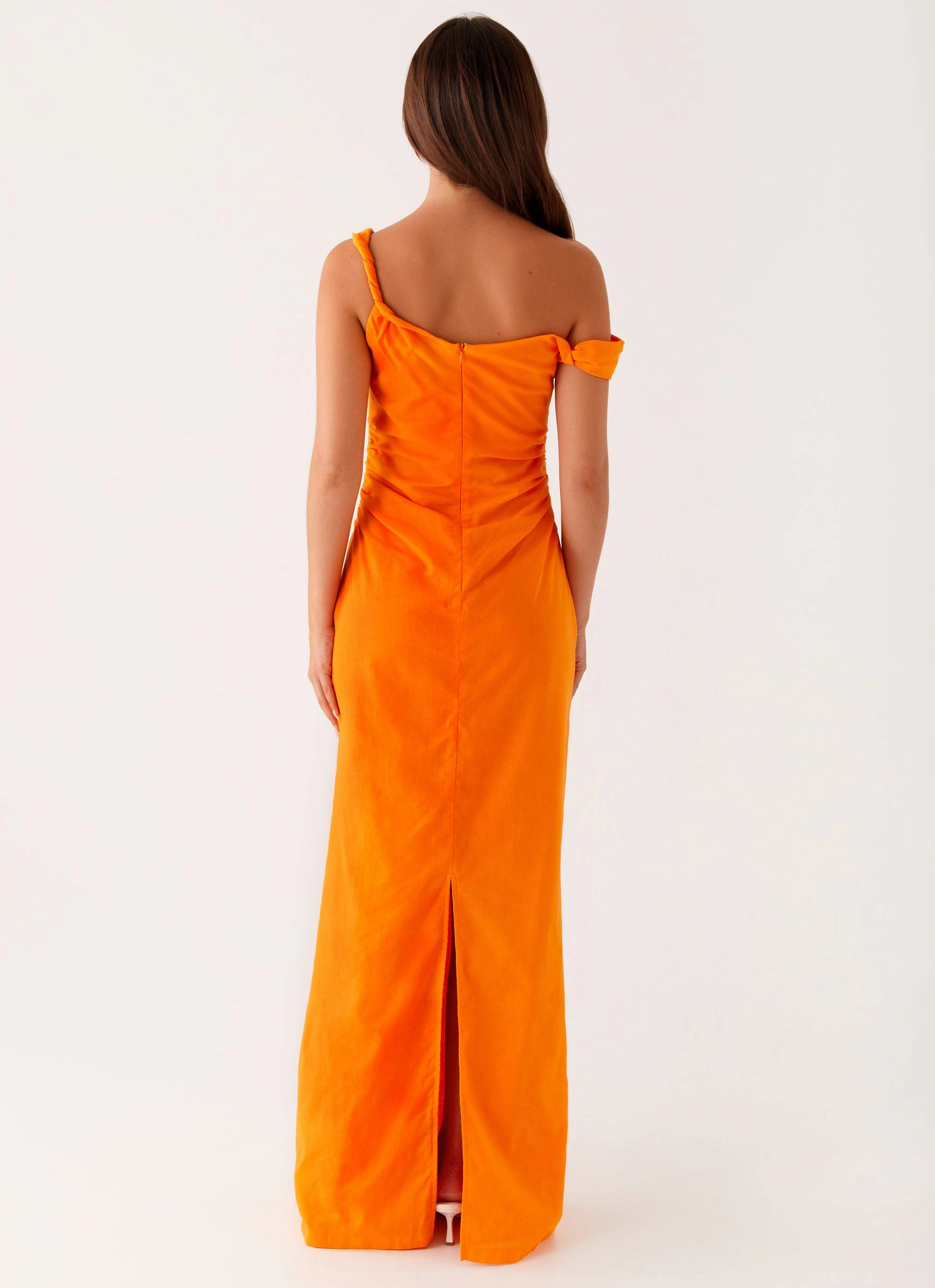 Ignite Maxi Dress - Orange Dropped-Waist