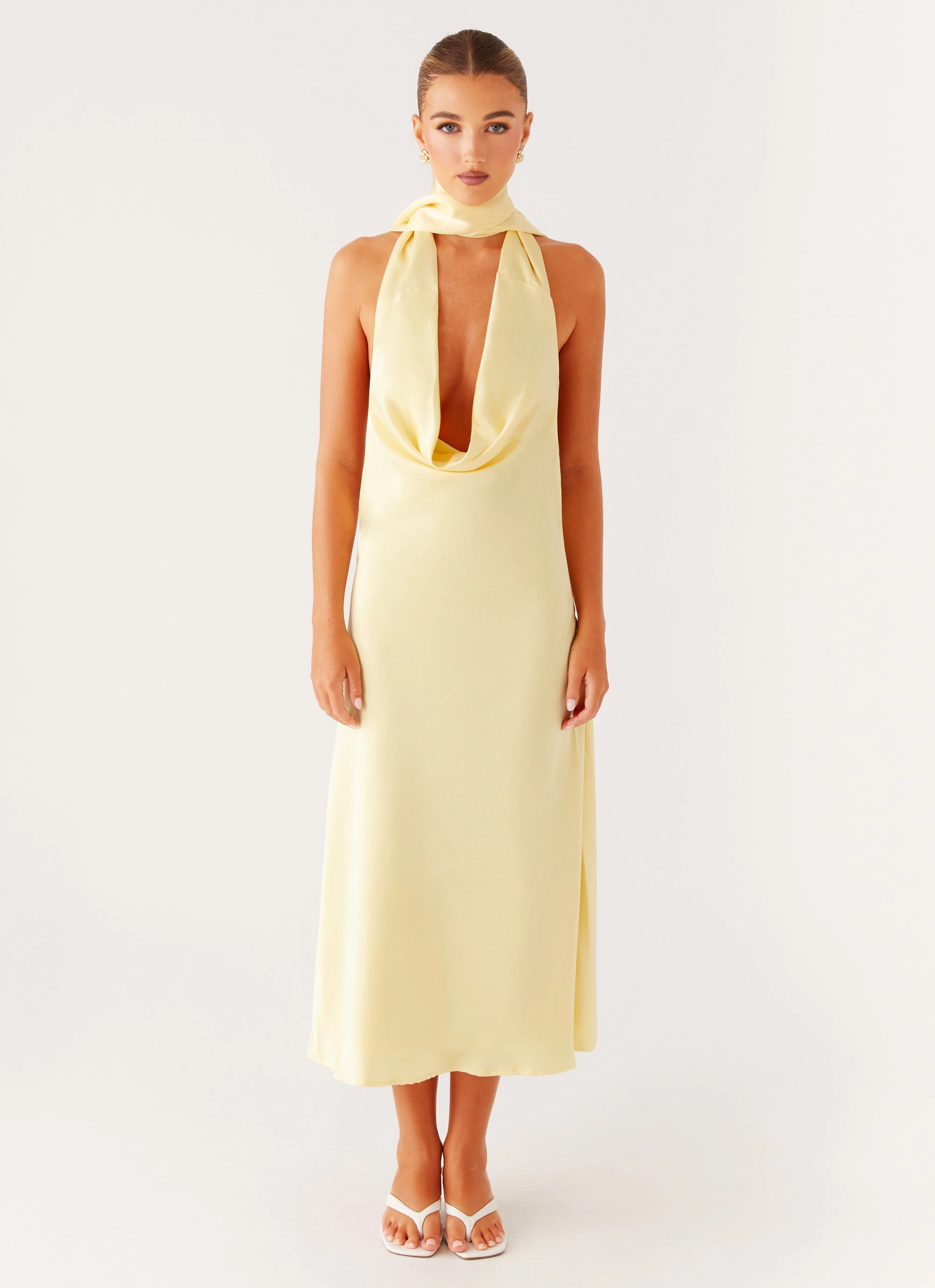 Smile Soft SoftTouchTexture Sonny Midi Dress - Yellow