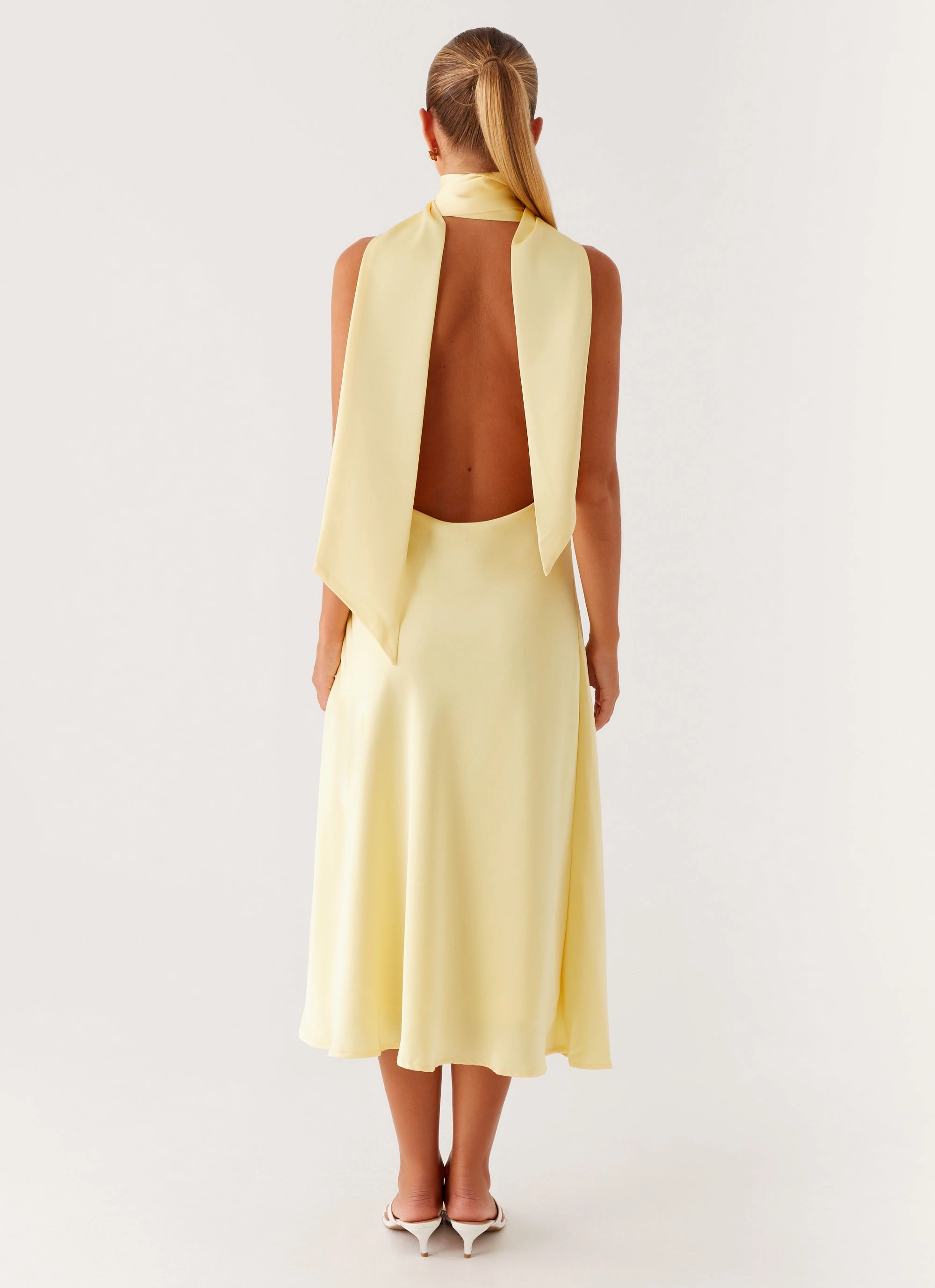 Sonny Midi Dress - Yellow Natural Drape Bright Colors