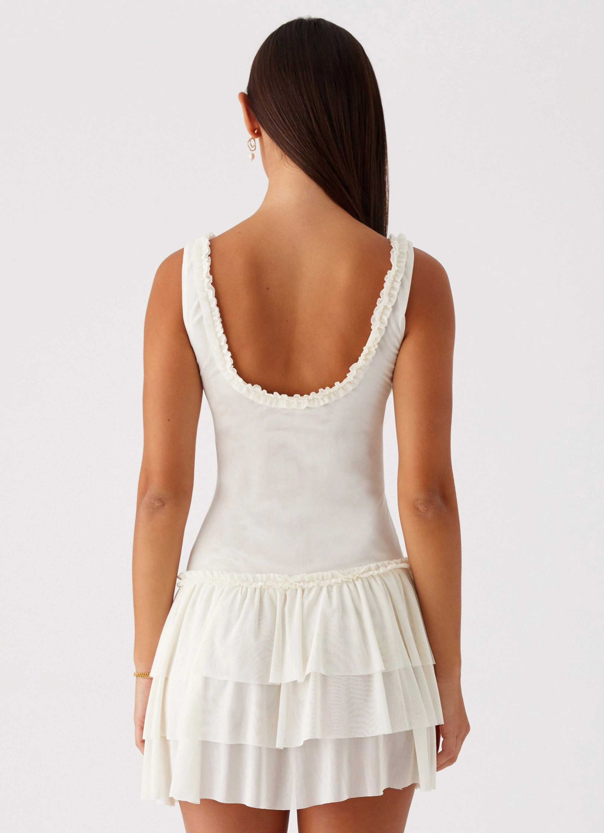 Cyprus Mini Dress - Ivory Soft Touch