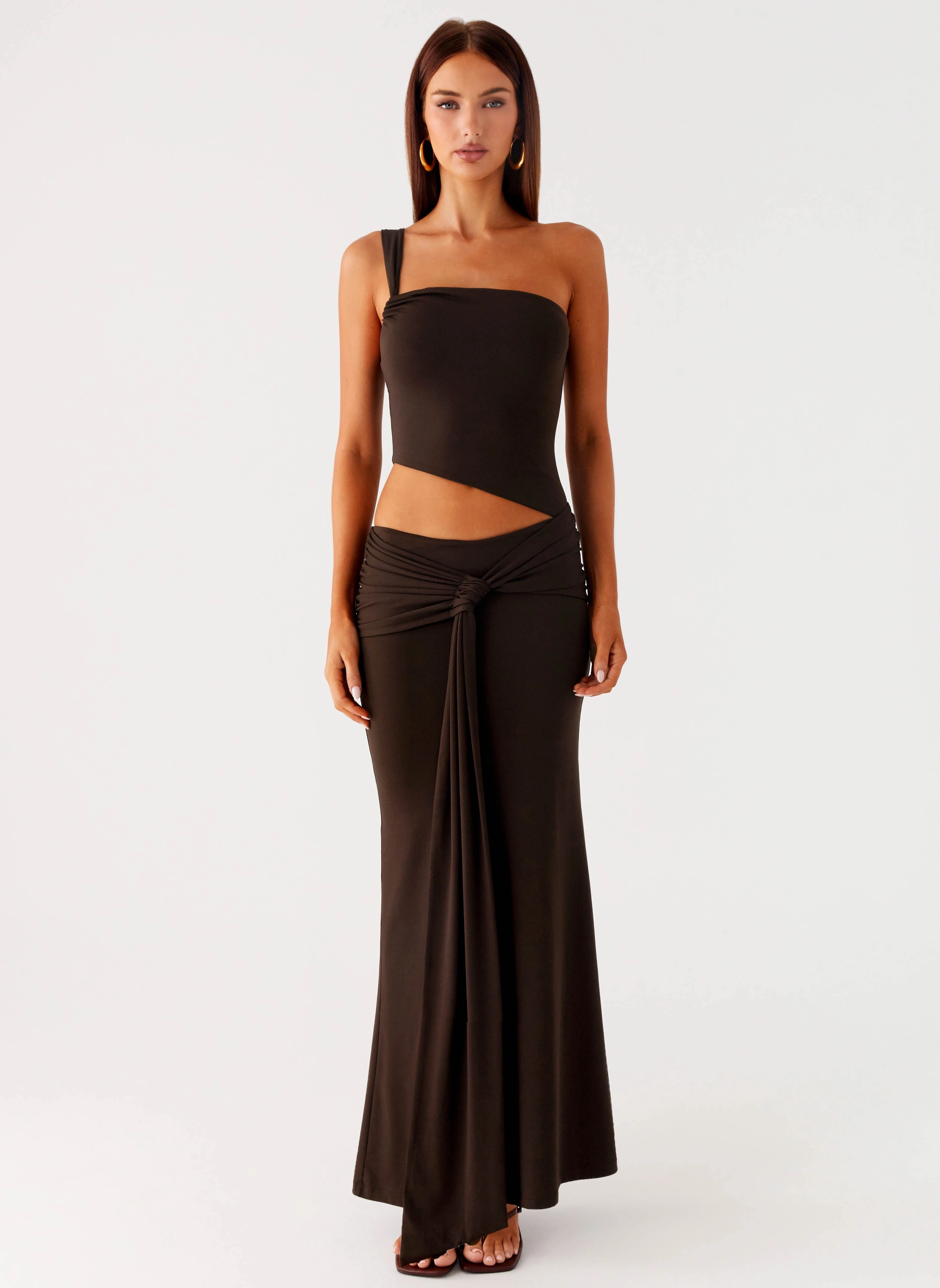 Luara Cut Out Maxi Dress - Chocolate Morning Wear