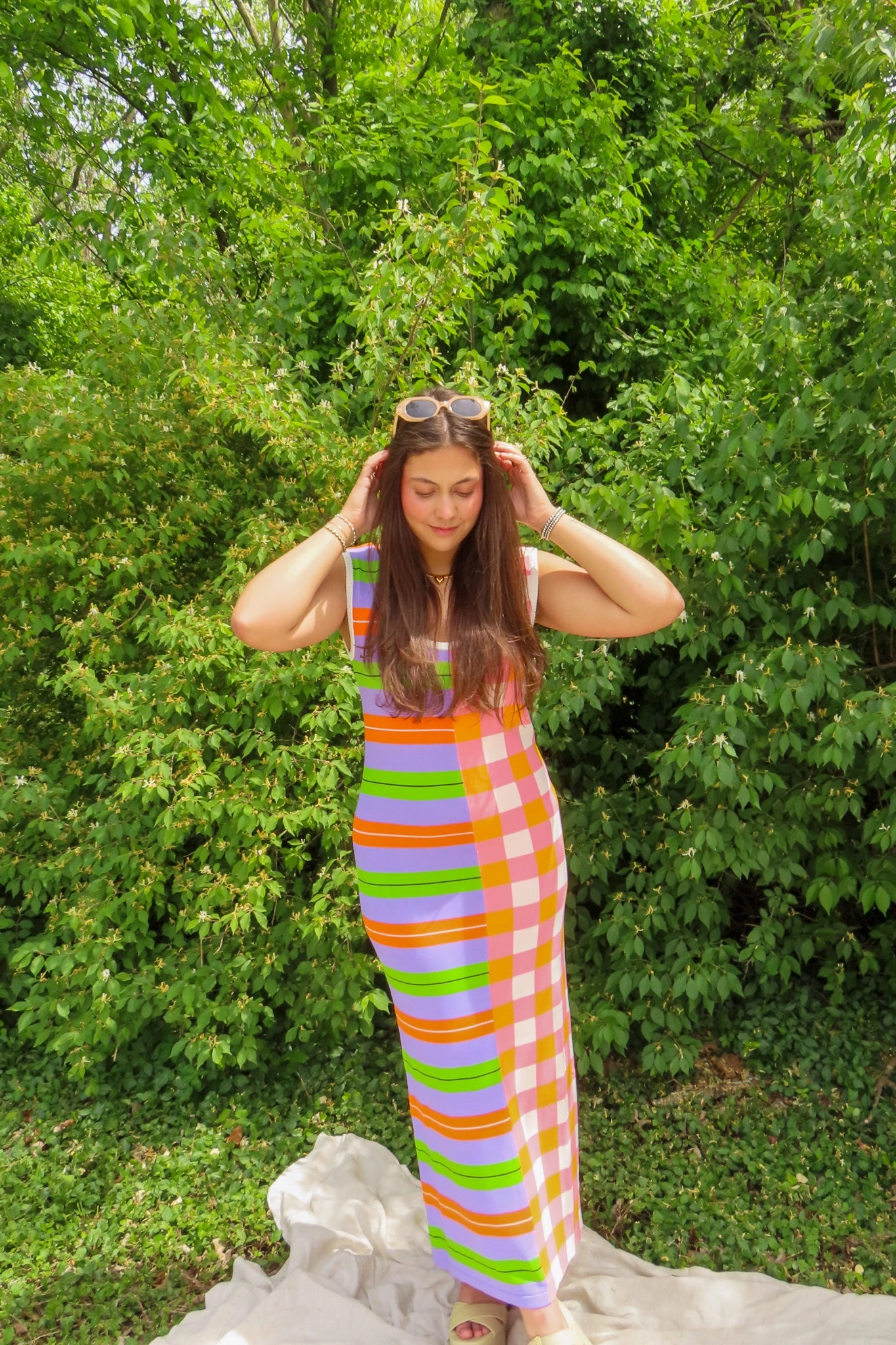 FRNCH Nevin Midi Dress Street Casual Open Back