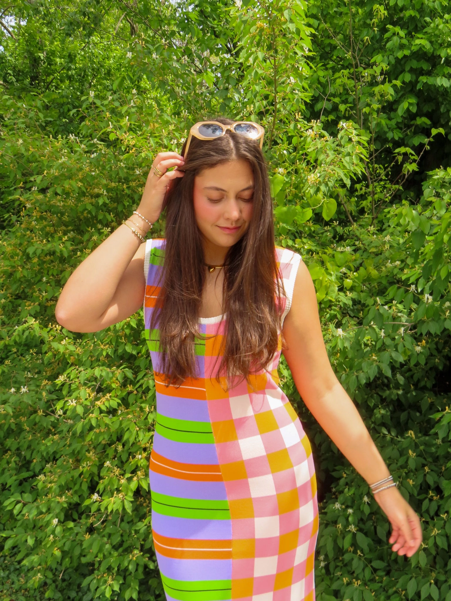 Bright Accent Bold Color FRNCH Nevin Midi Dress