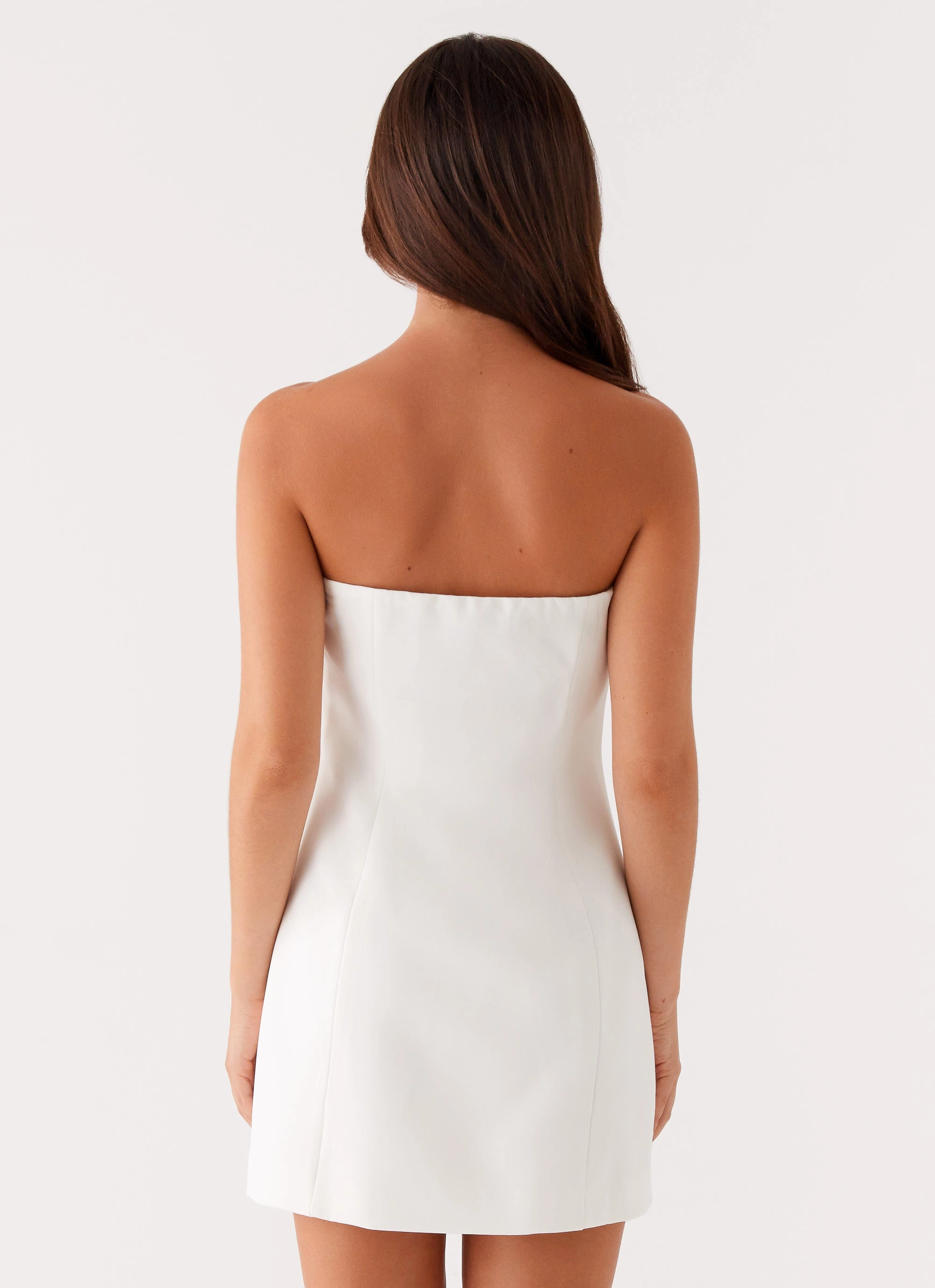 Riva Mini Dress - White Bless Glow Hidden-Pocket