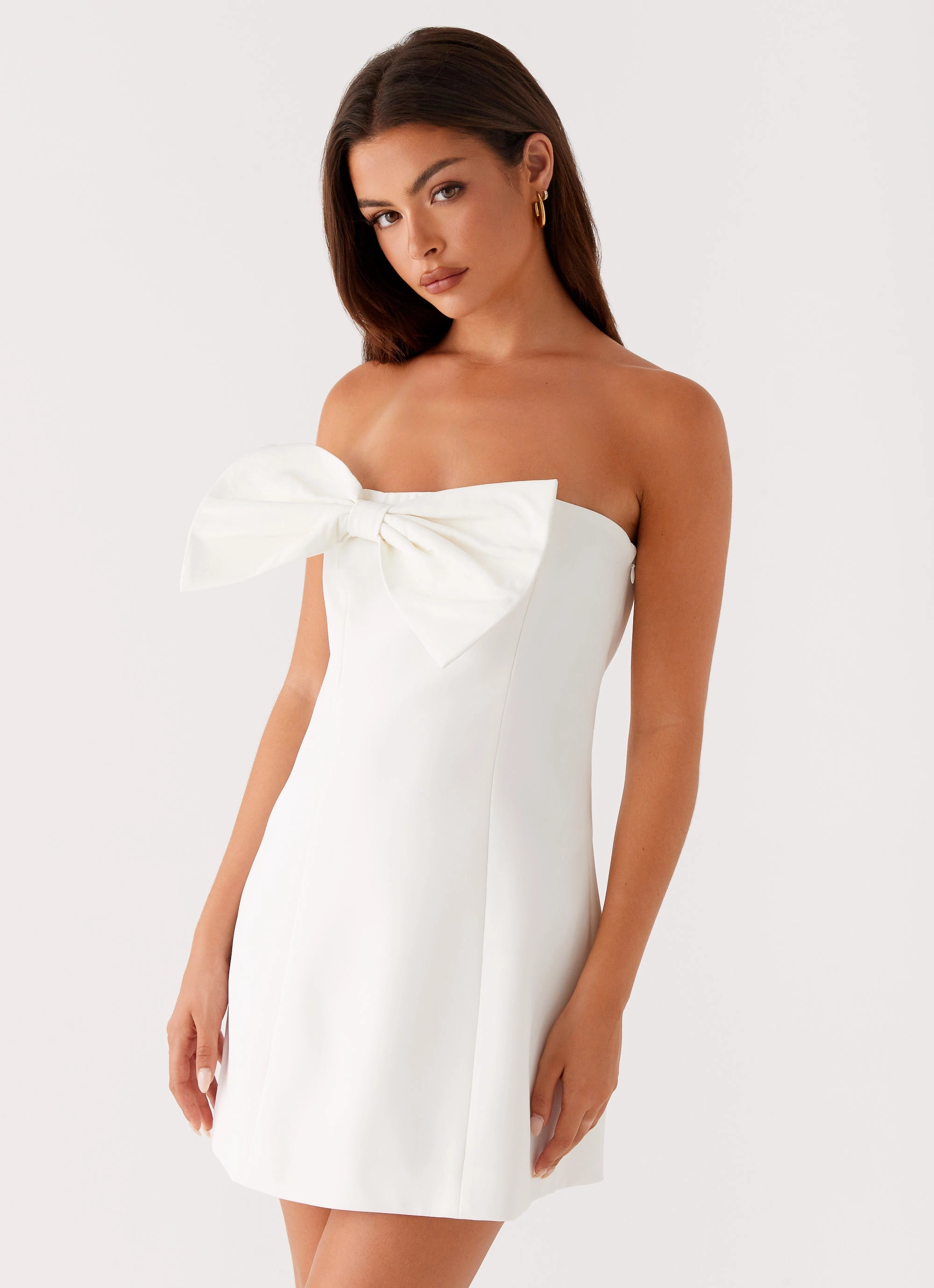 Wrap-Style Riva Mini Dress - White