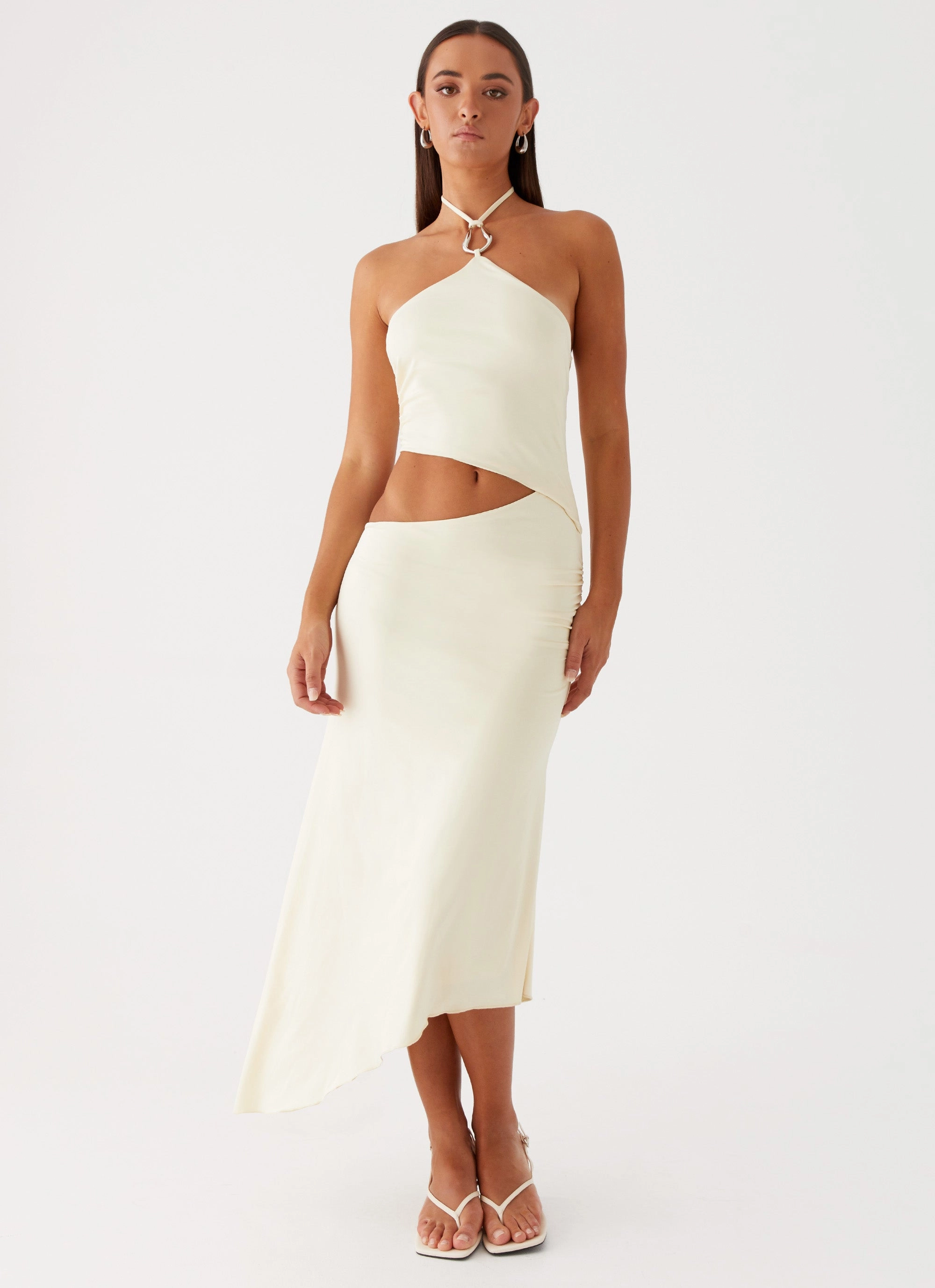 Tasha Maxi Dress - Lemon Smile Feel Cozy Silhouette