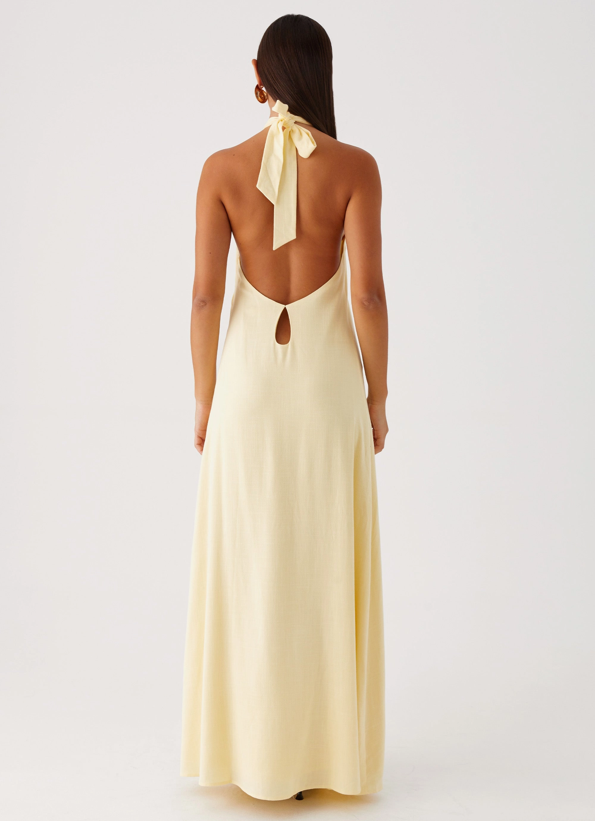 Layer Light Dry-Clean-Only Golden Child Linen Maxi Dress - Yellow