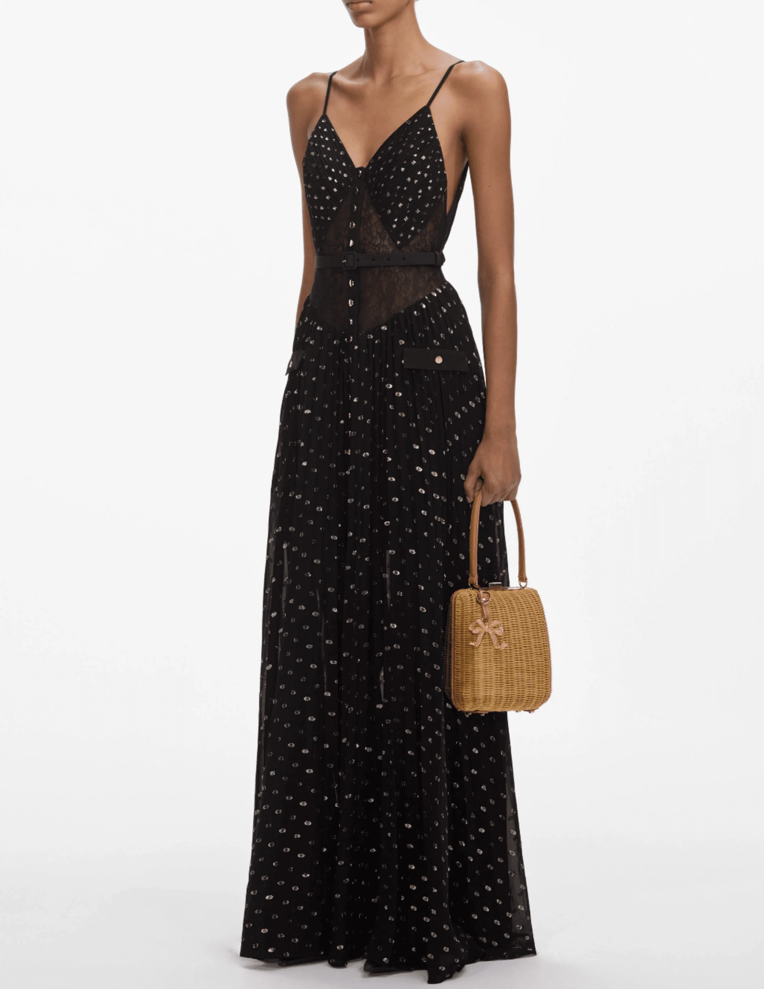 Day Magic Office Glam Self-Portrait Chiffon Maxi Dress