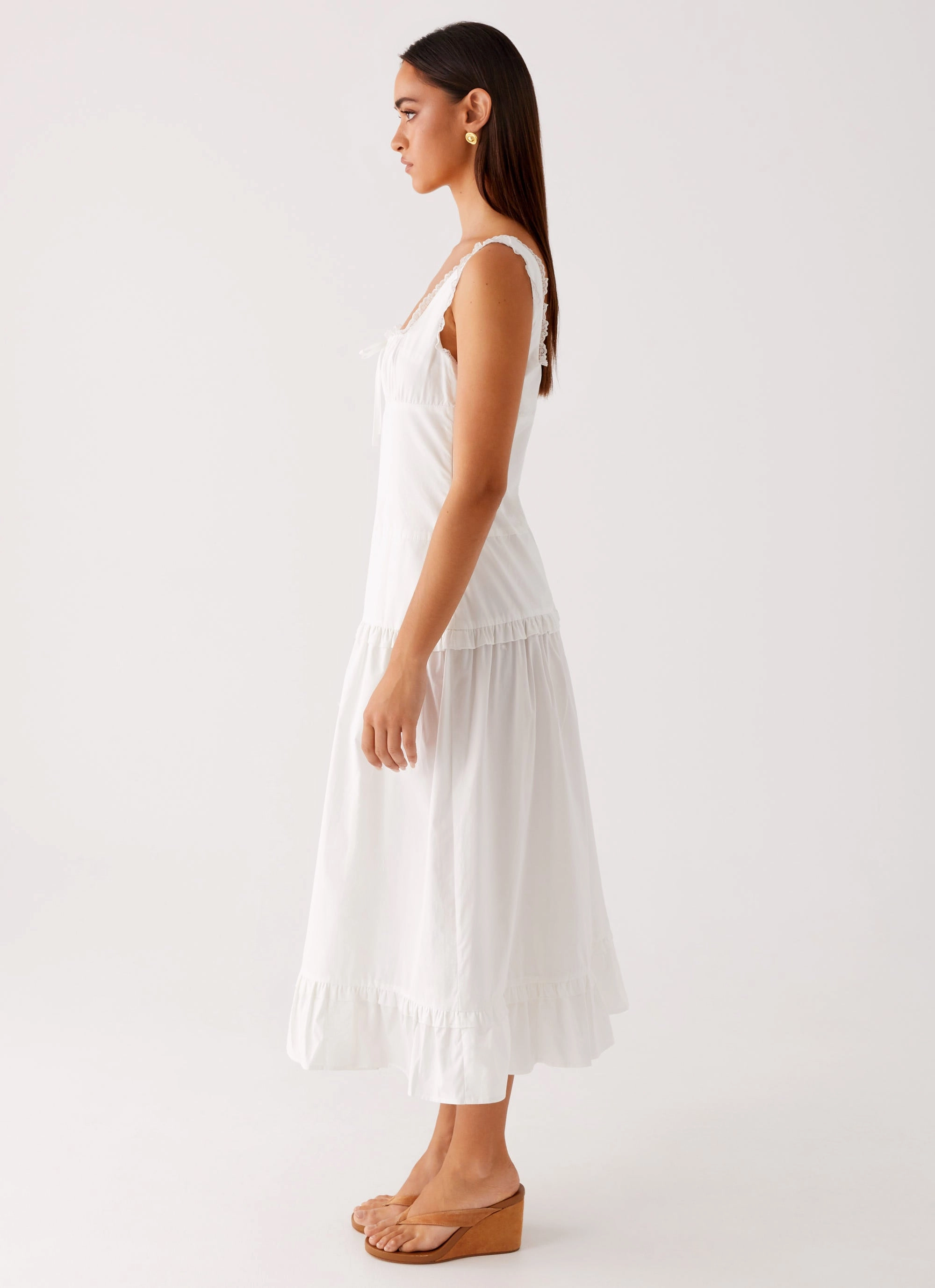 Euro Ease Quinn Midi Dress - White