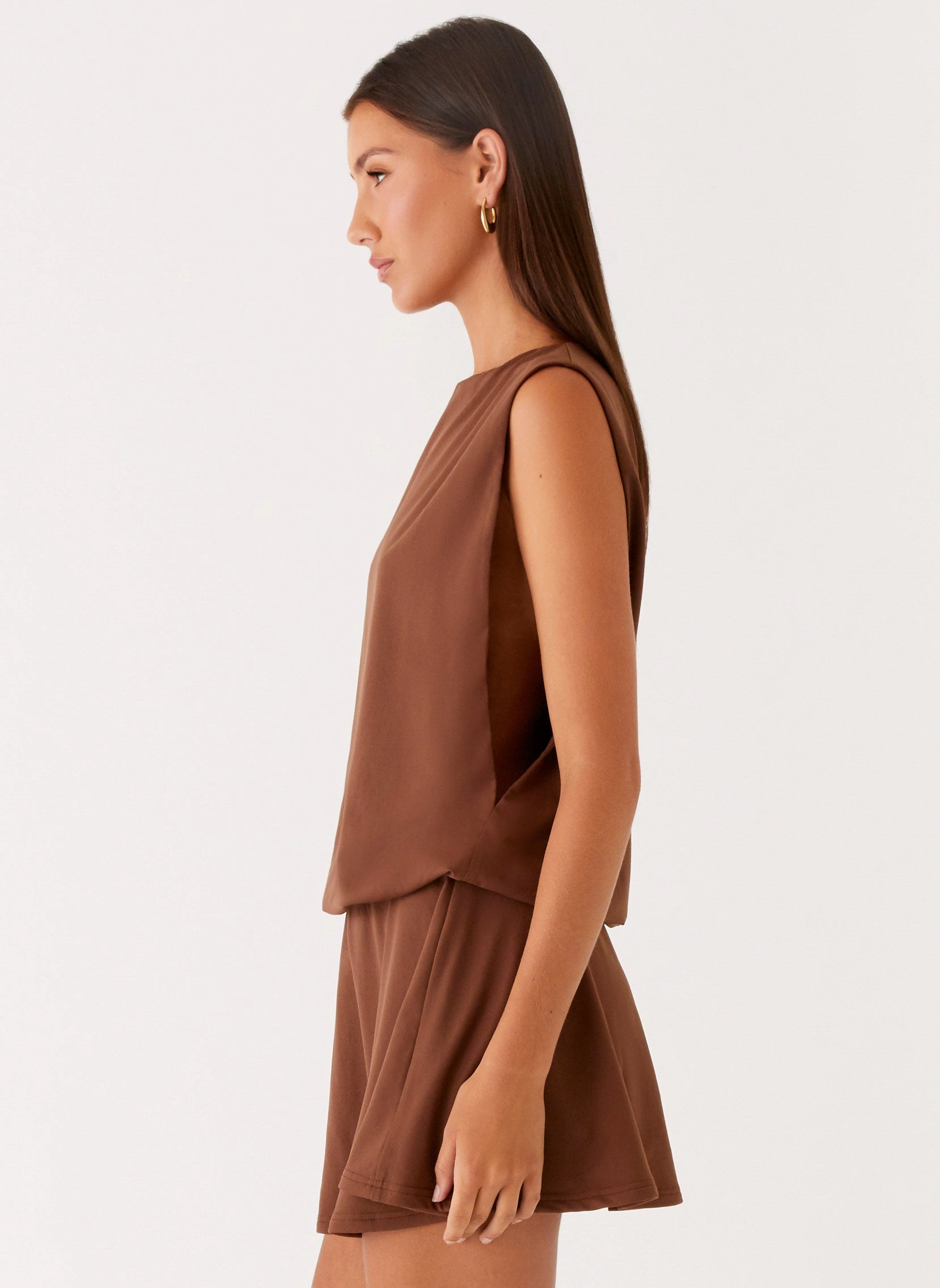 Perfect Cut Ala Mini Dress - Chocolate