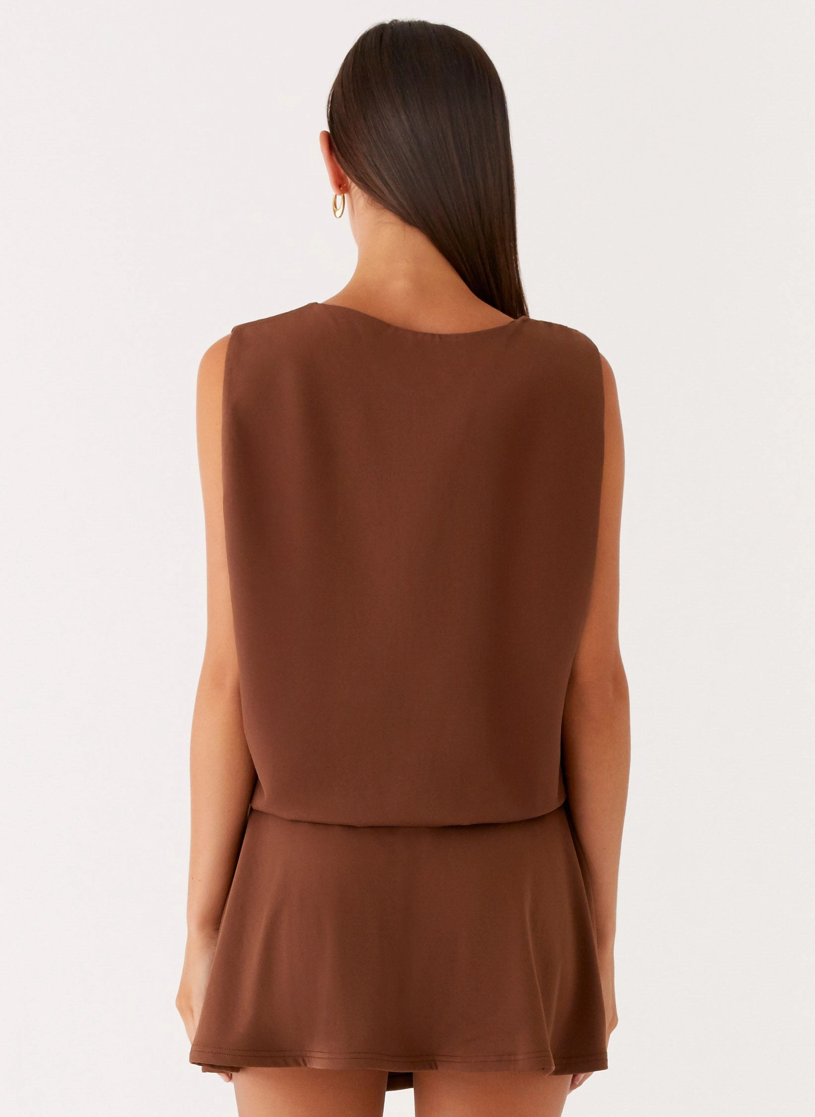 Relaxed outdoor dress Ala Mini Dress - Chocolate
