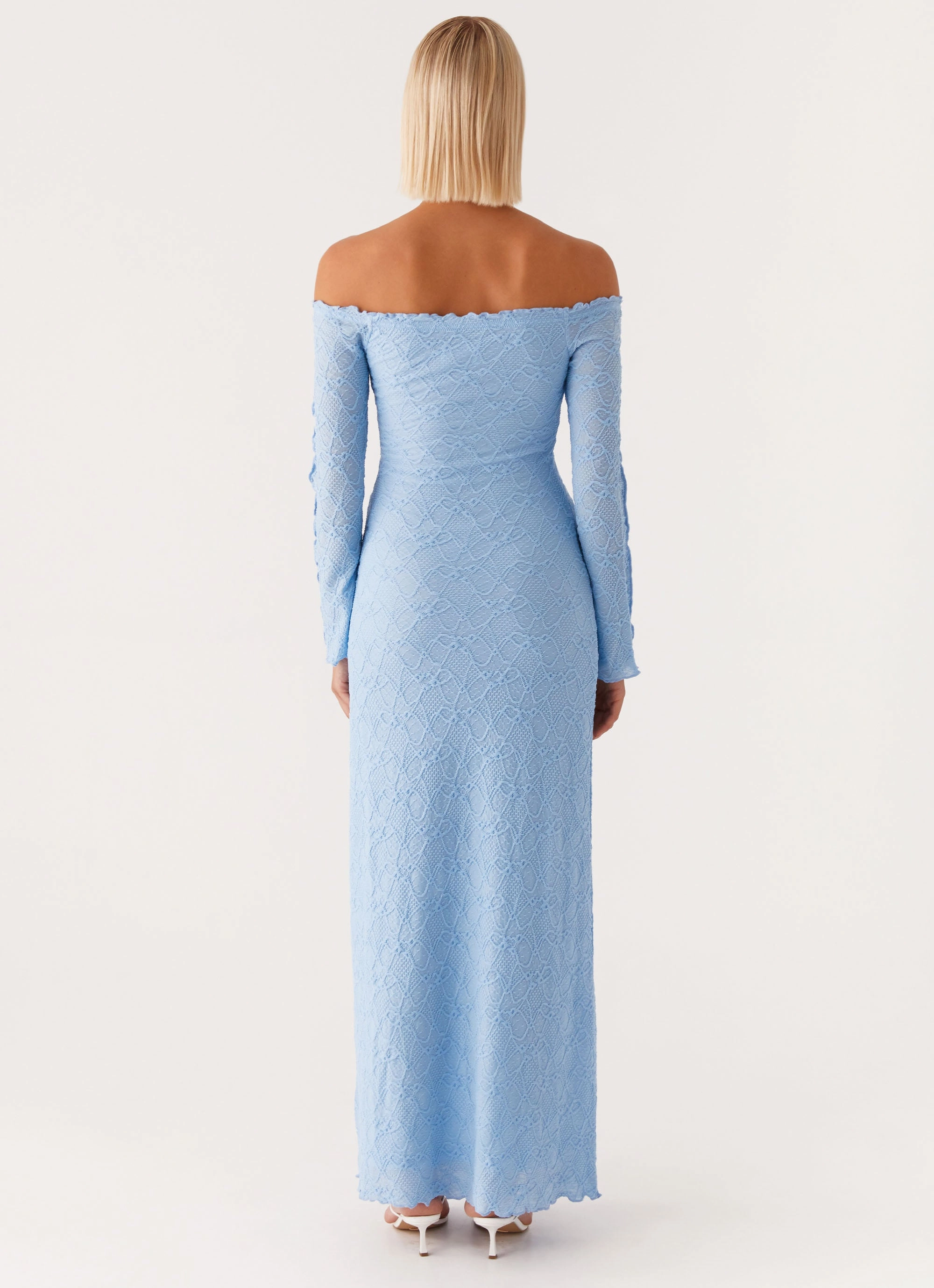 Luxe Fabric Silky Drape Elouera Maxi Dress - Baby Blue