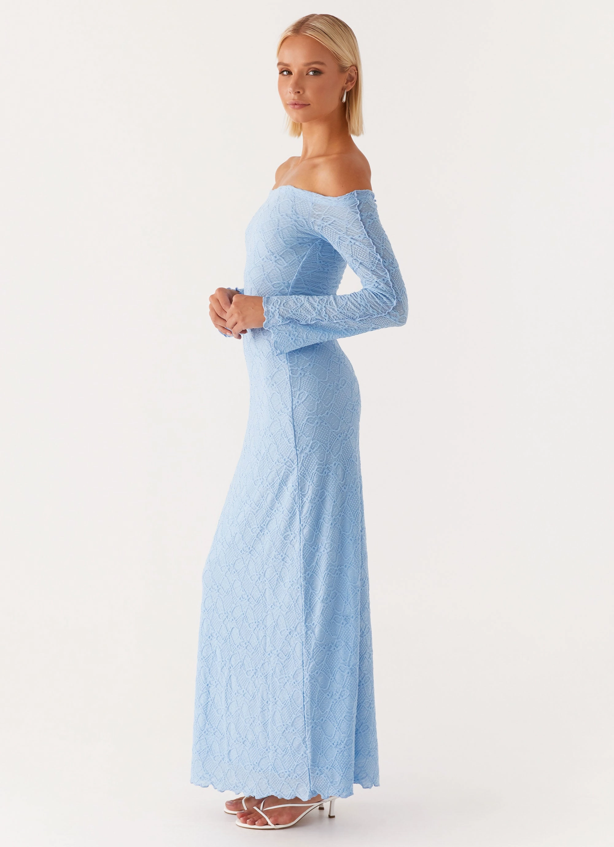 Elouera Maxi Dress - Baby Blue V Neckline