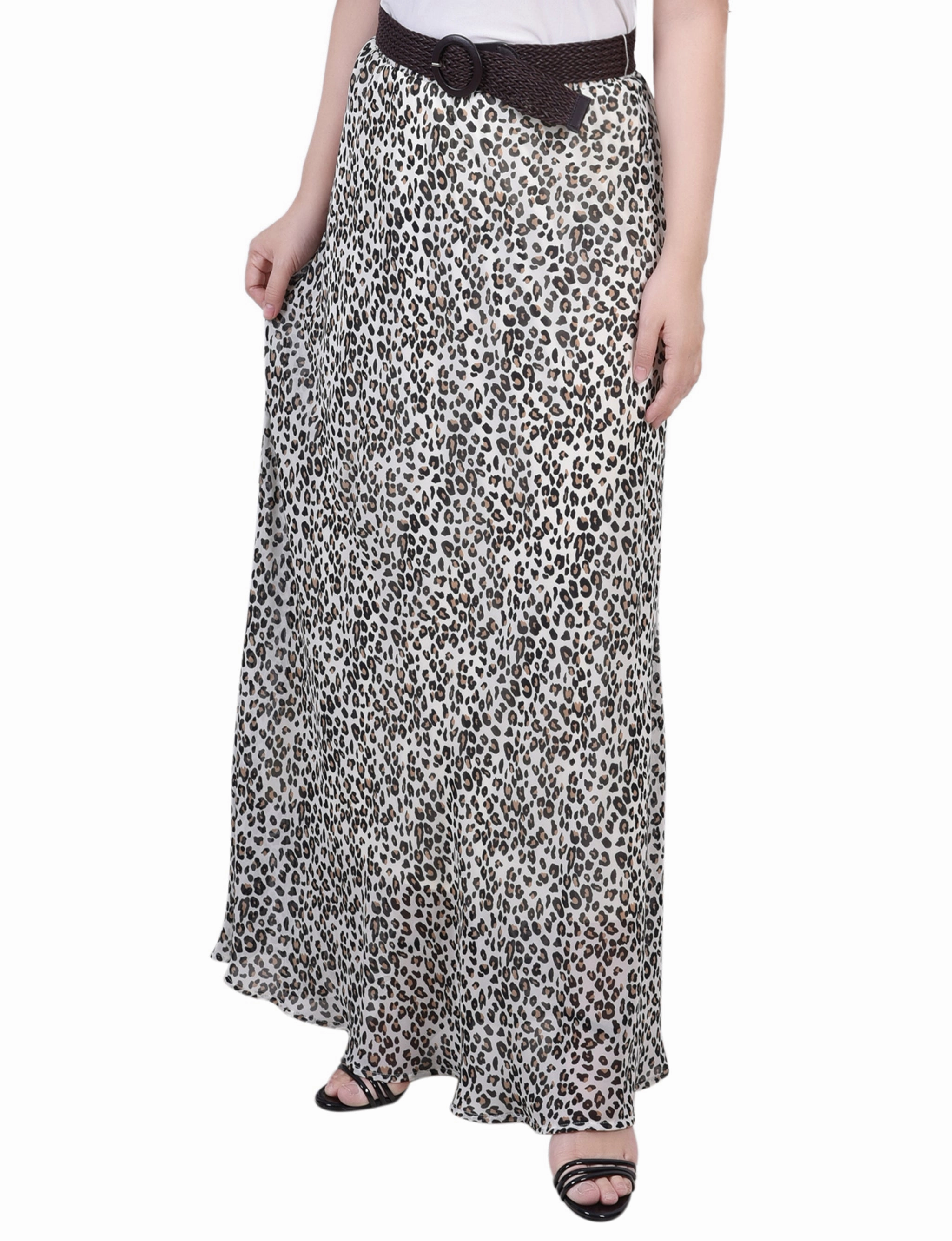 Modern Details Vibrant color Chiffon Maxi Skirt