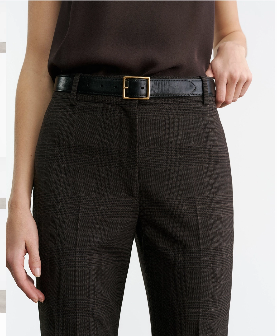 Corette Wool Pant in Cigar Plaid Weekend Wear