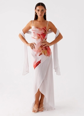 Loire Maxi Dress - Peach Rose Grace Glow Air Touch