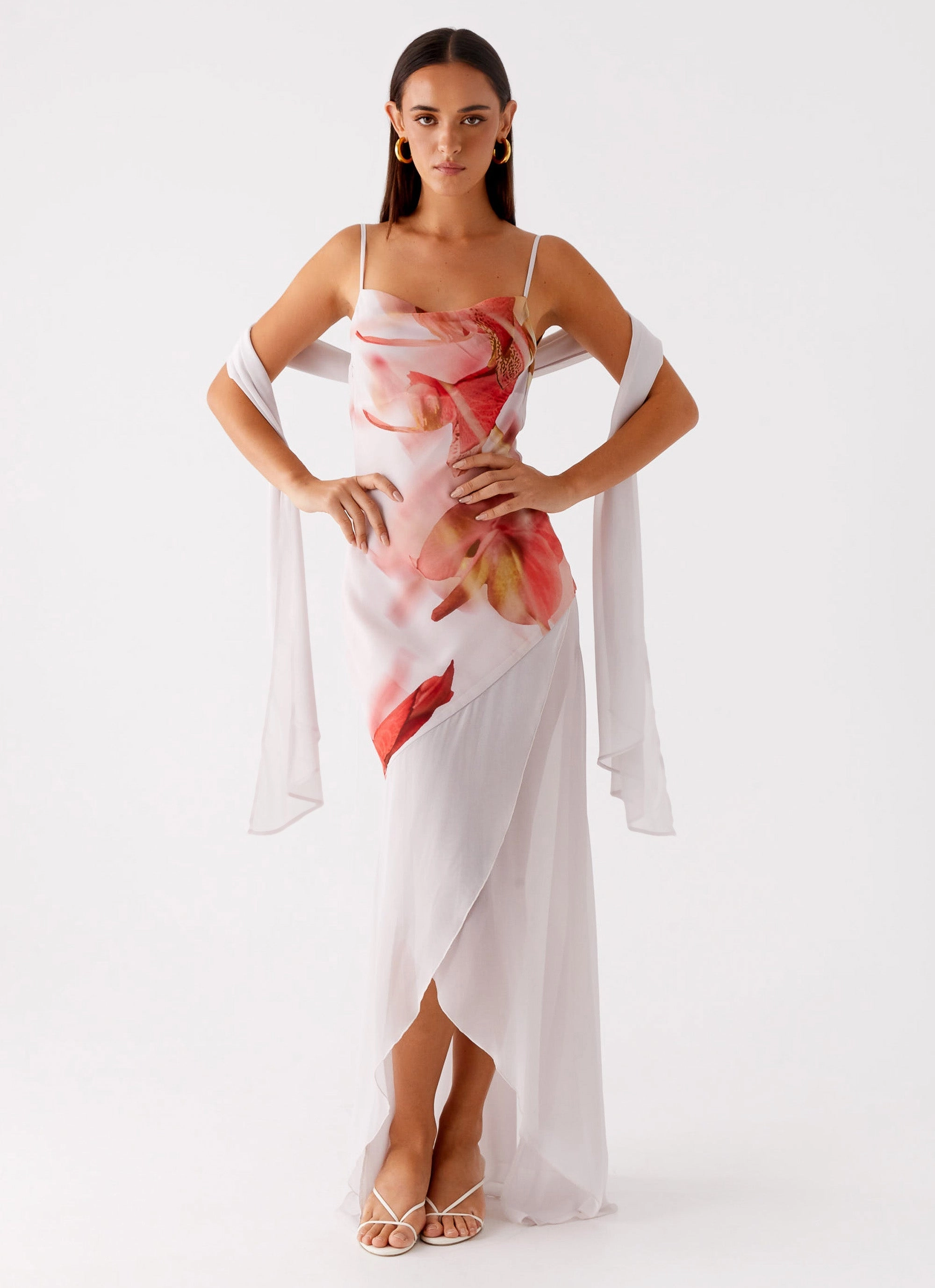 Loire Maxi Dress - Peach Rose Grace Glow Air Touch