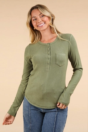 Grace Soft Cozy Brushed Ribbed Knit Top Comfy Essentials Wear Casual Look Wear
