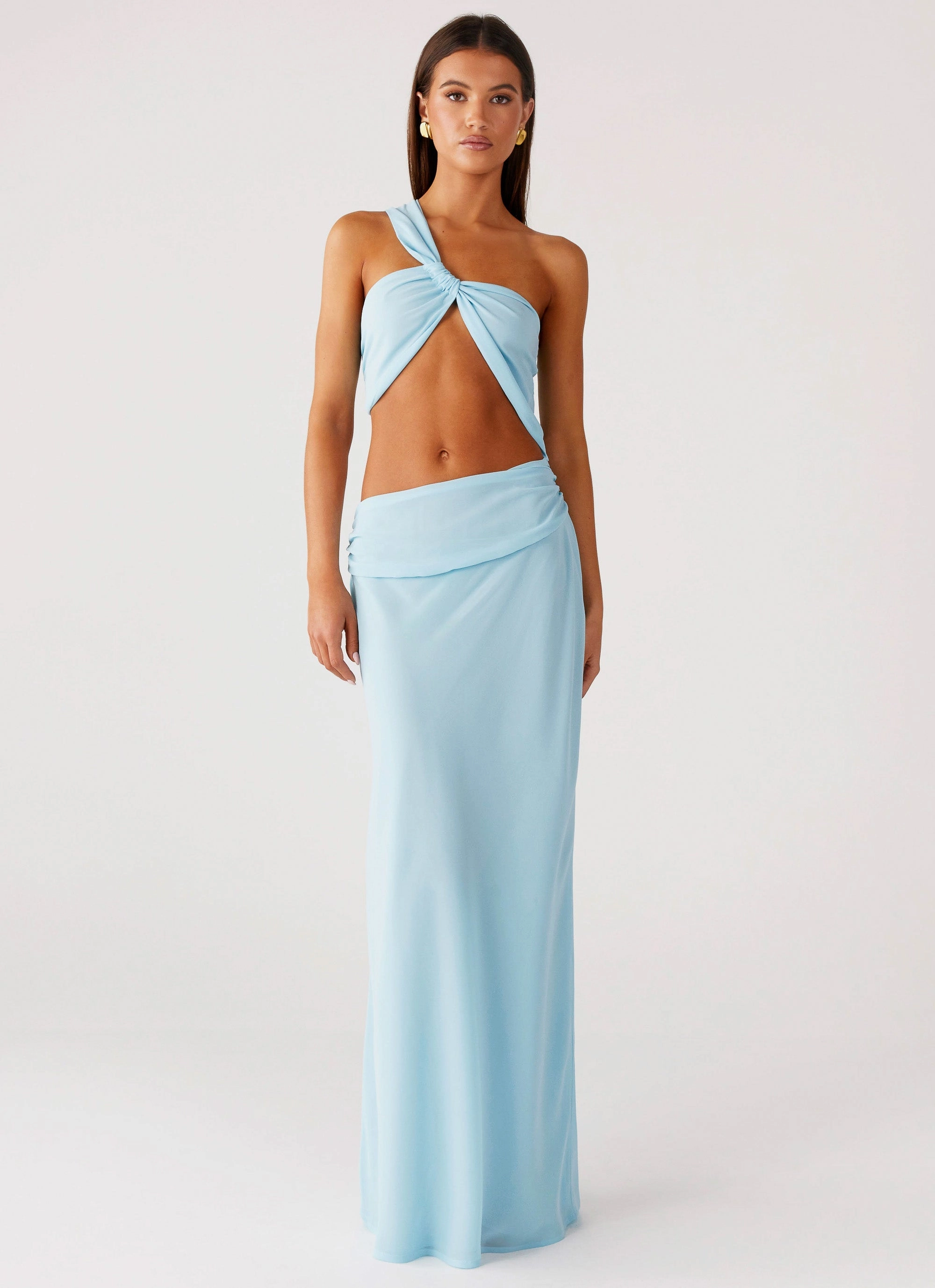 Cindelle One Shoulder Maxi Dress - Turquoise Dream Look Dinner Outfit