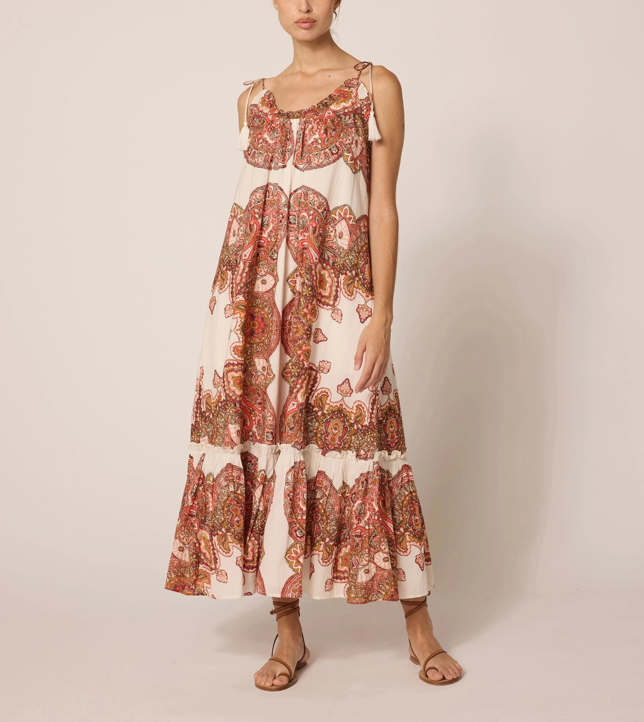 Cindy Ankle Dress | Foulard Paisley LongWearingComfort