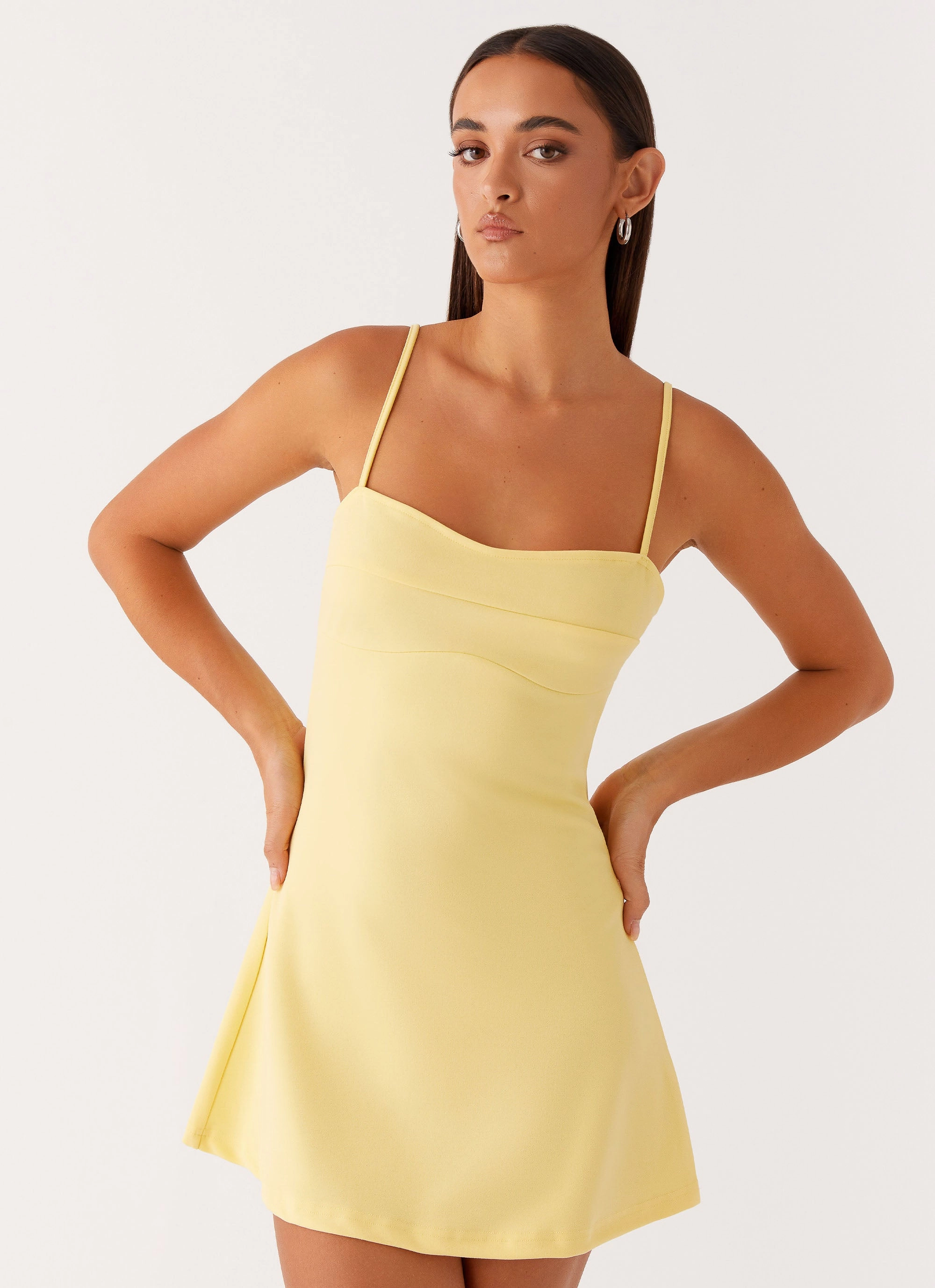 Subtle Edge Cindy Mini Dress - Yellow