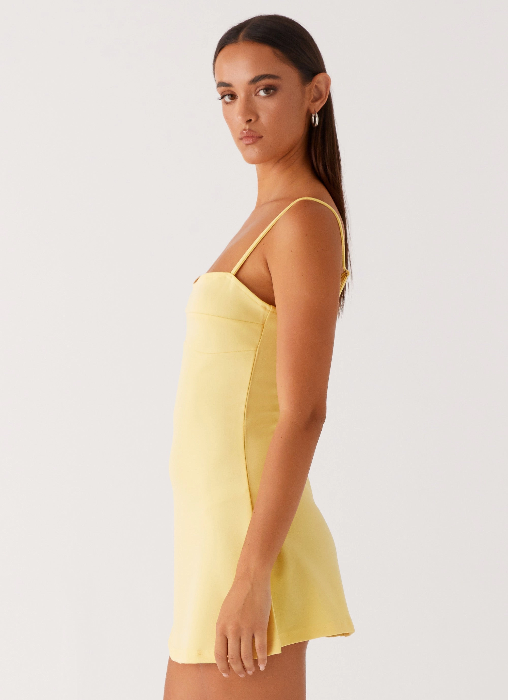 Cindy Mini Dress - Yellow Cool Undertone Sharp Mood
