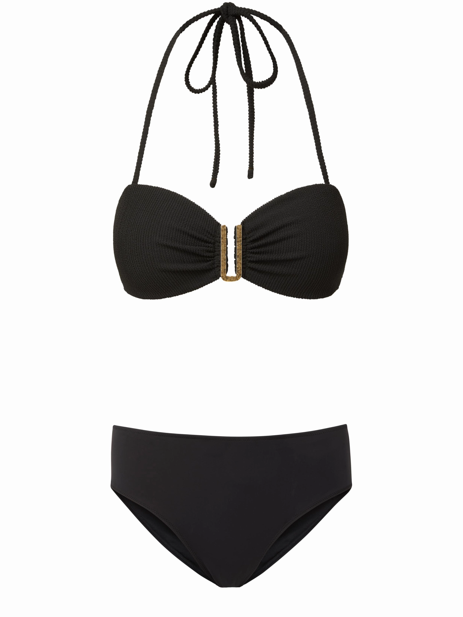 Cindy Top   Classic Midrise Bottom in Black Texture Outdoor Recreation Twist Front Detailing