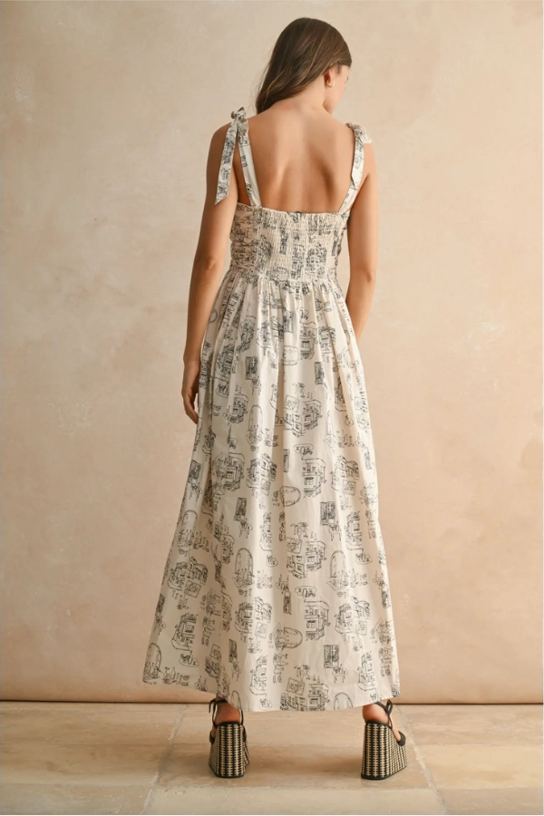 single wear City Print Maxi Dress