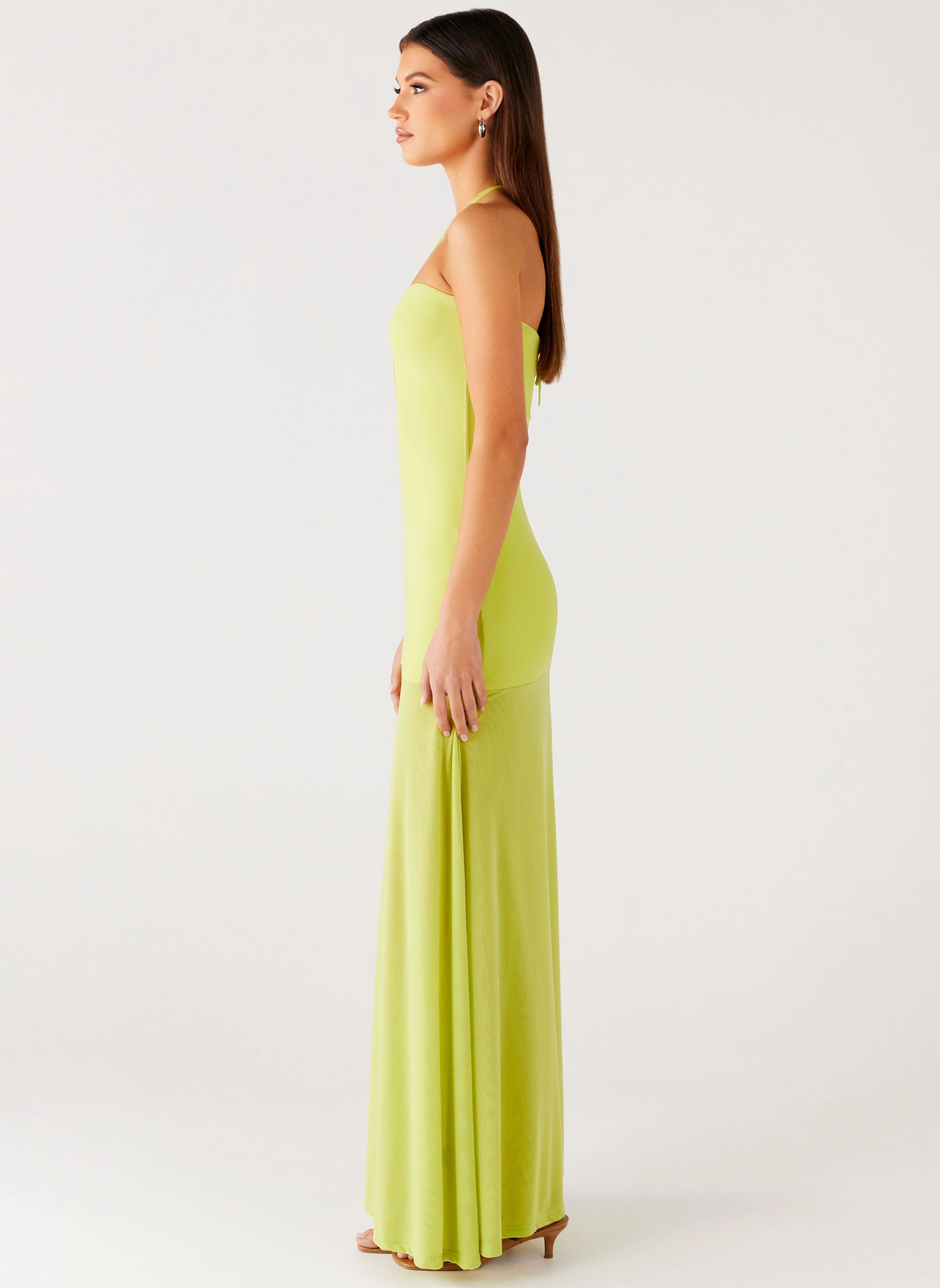 Claria Maxi Dress - Lime Art Event Relaxed Mood