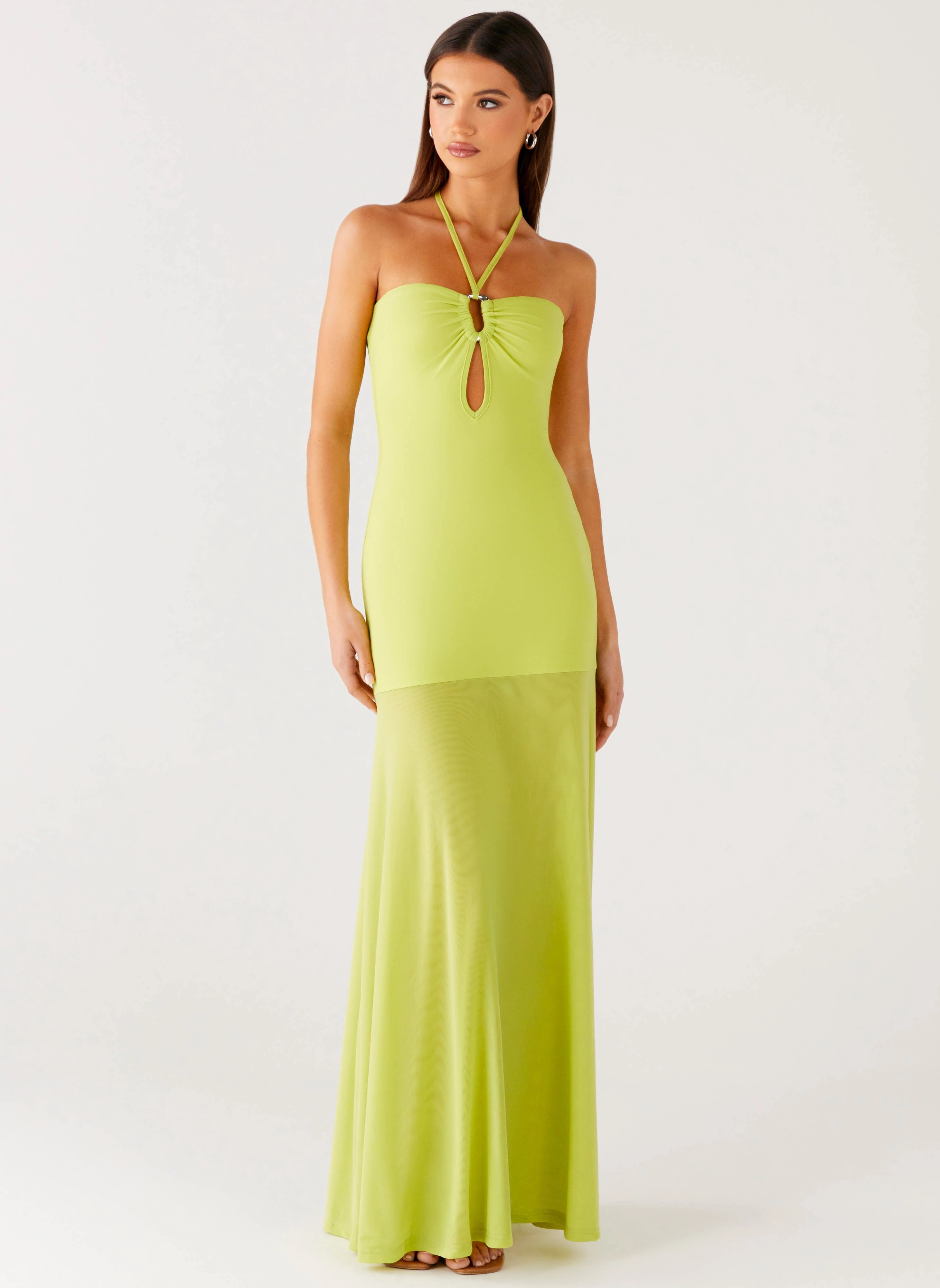 Elegant Fabric Timeless Energy Claria Maxi Dress - Lime